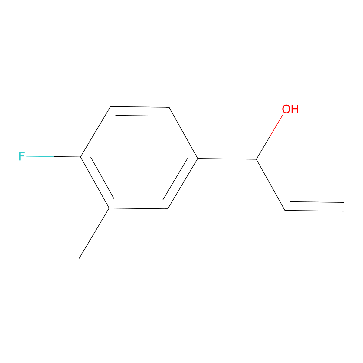 1-(4-Fluoro-3-methylphenyl)prop-2-en-1-ol molecular structure, CAS 1430748-35-8