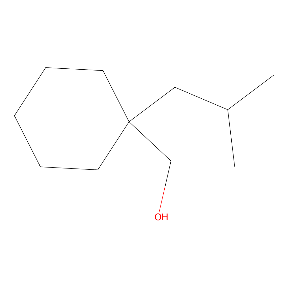 [1-(2-Methylpropyl)cyclohexyl]methanol molecular structure, CAS 1430752-03-6