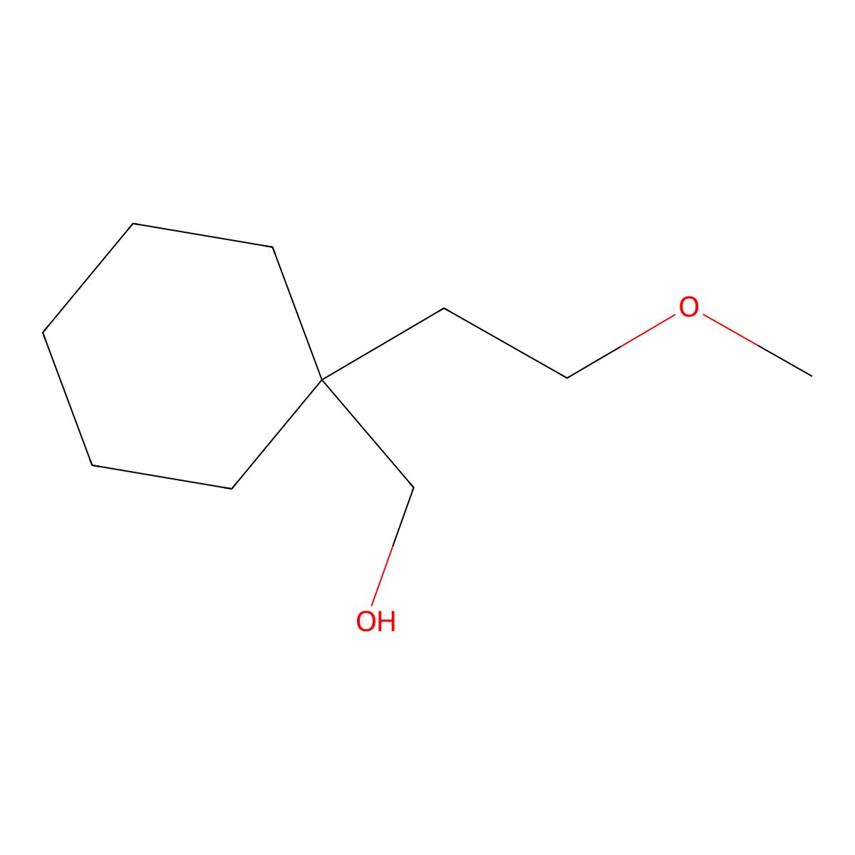 (1-(2-Methoxyethyl)cyclohexyl)methanol molecular structure, CAS 1430752-06-9