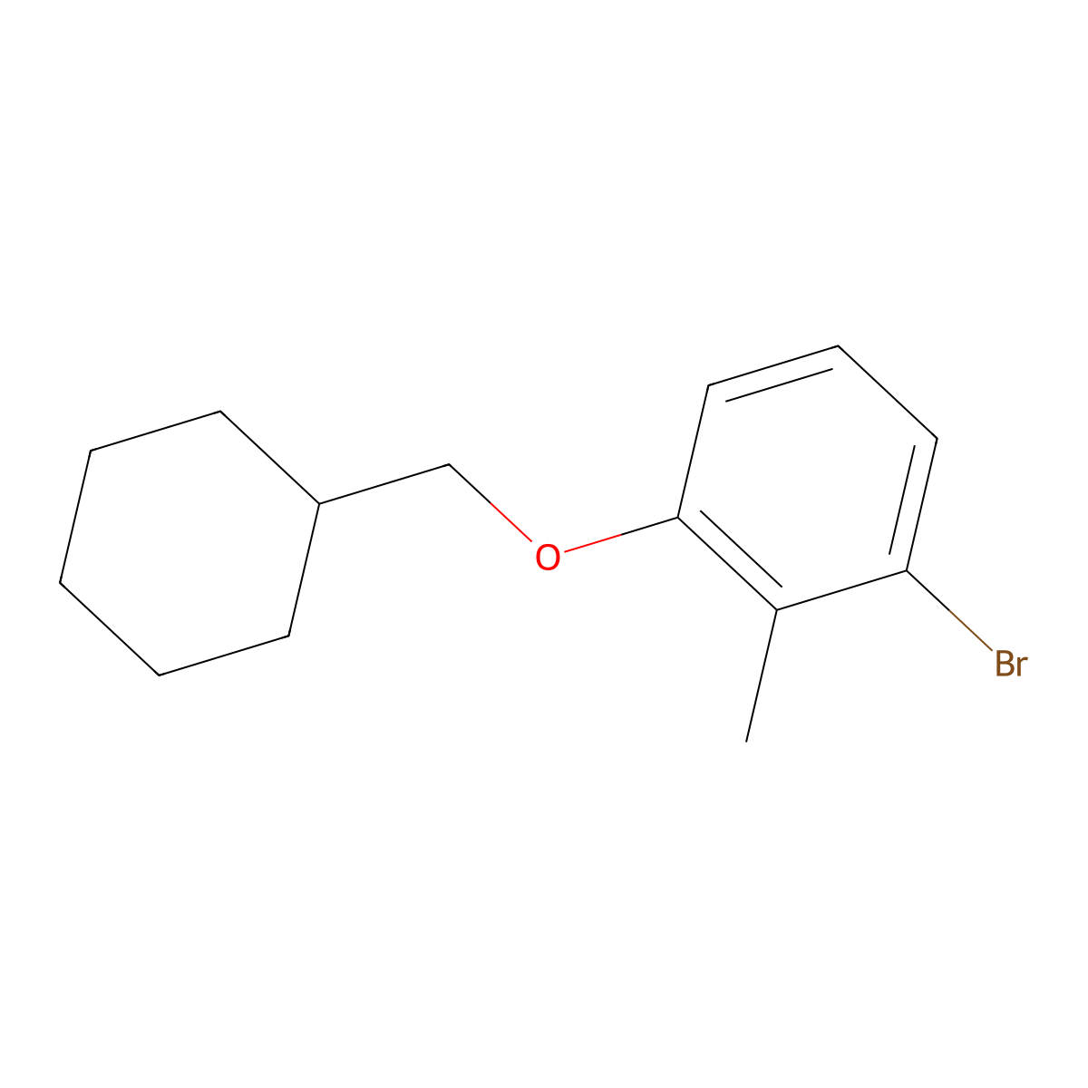 1-Bromo-3-(cyclohexylmethoxy)-2-methylbenzene molecular structure, CAS 1430752-56-9
