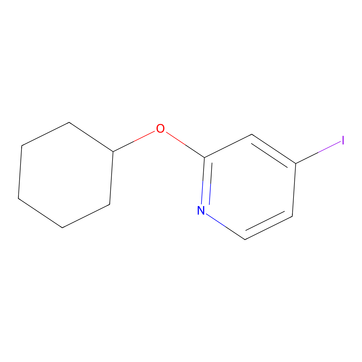 2-(Cyclohexyloxy)-4-iodopyridine molecular structure, CAS 1430753-00-6