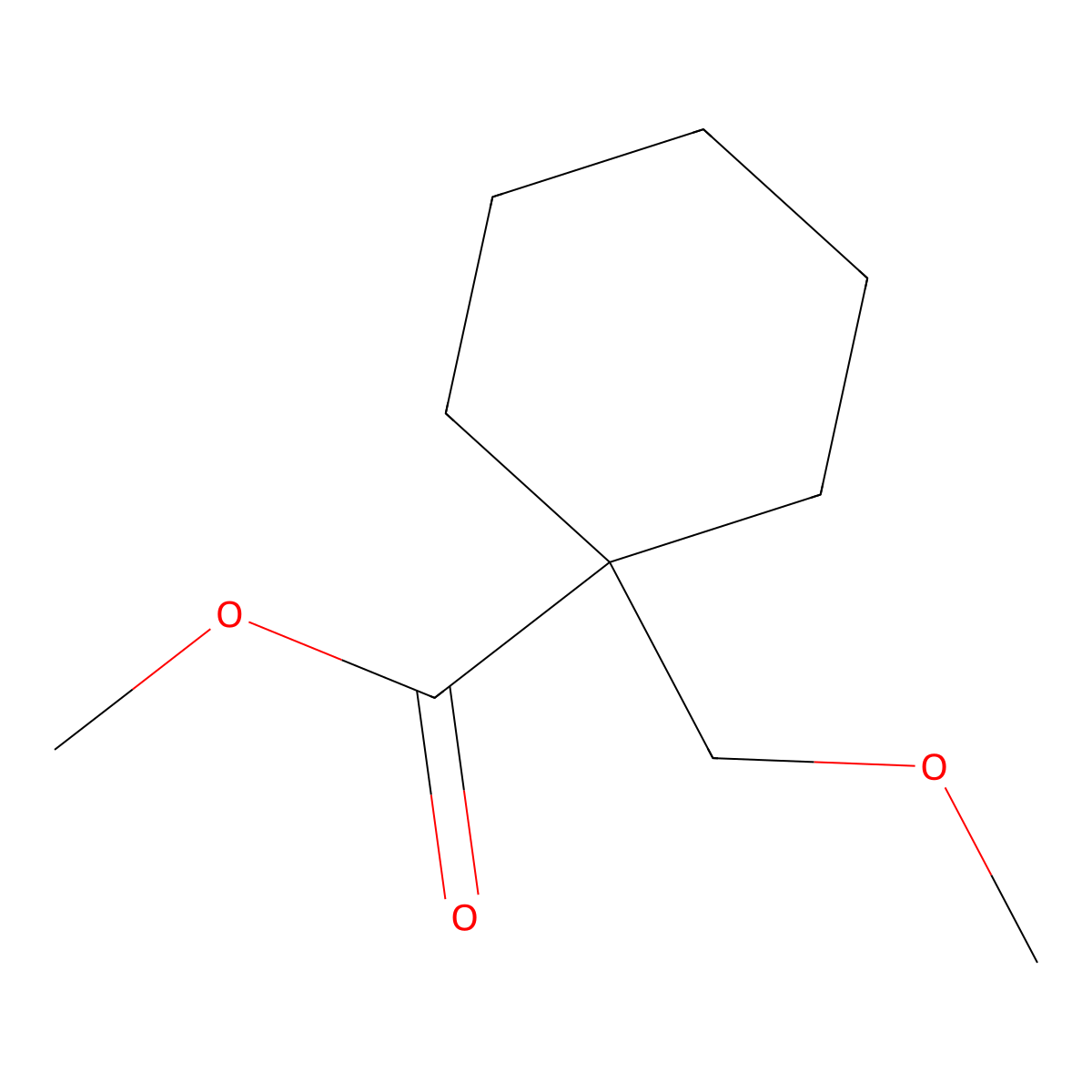 Methyl 1-(methoxymethyl)cyclohexanecarboxylate molecular structure, CAS 1430753-08-4