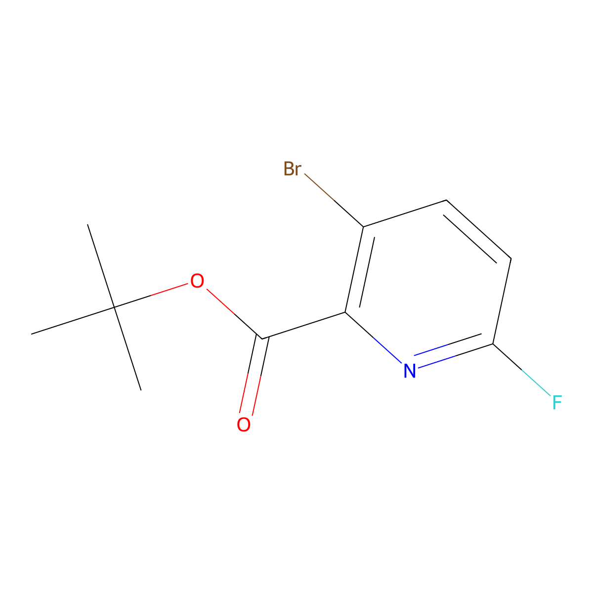 tert-Butyl 3-bromo-6-fluoropicolinate molecular structure, CAS 1430753-76-6