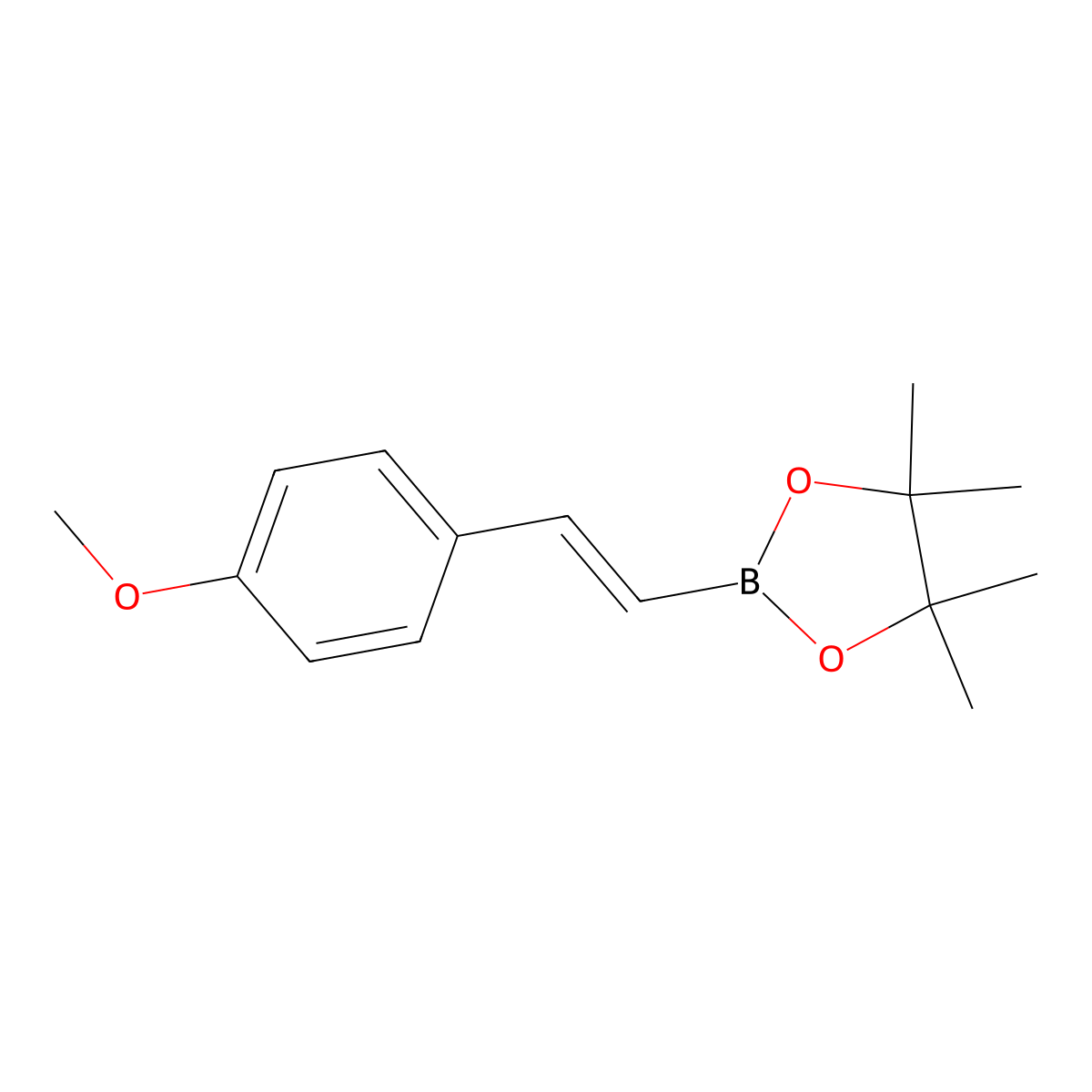 4-Methoxy-trans-beta-styrylboronic acid pinacol ester molecular structure, CAS 1430803-71-6