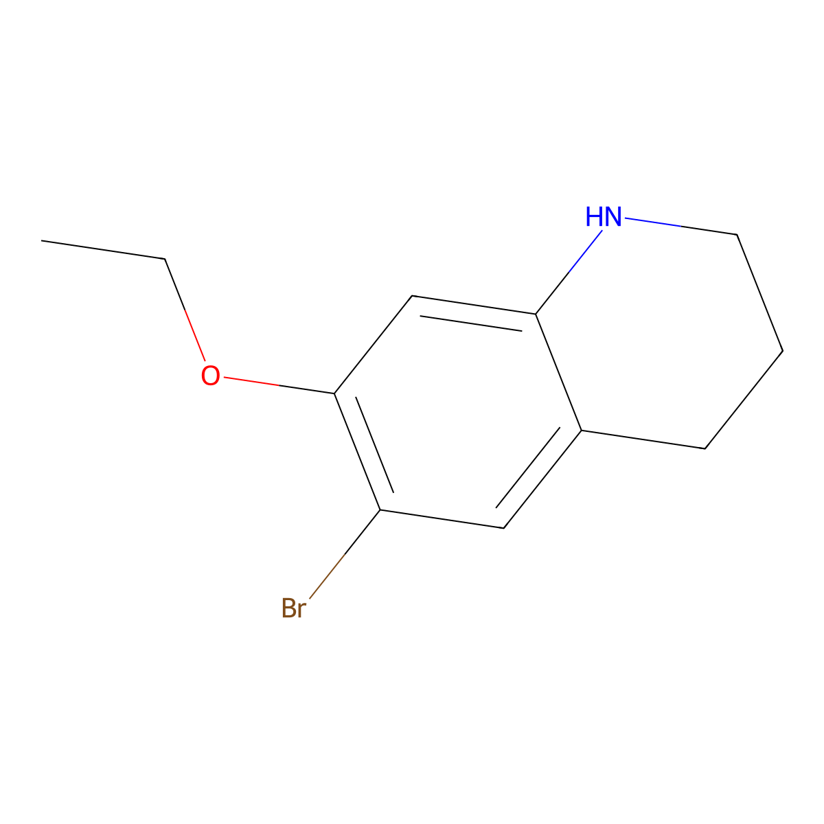 6-Bromo-7-ethoxy-1,2,3,4-tetrahydroquinoline molecular structure, CAS 1430836-41-1