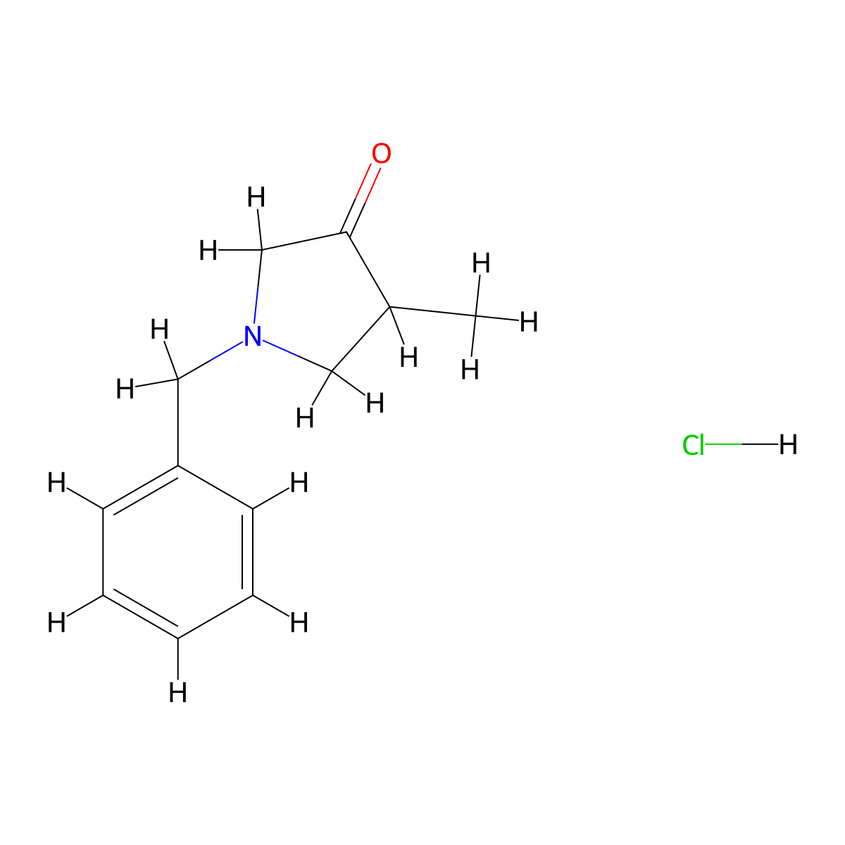 1-Benzyl-4-methyl-pyrrolidin-3-one hydrochloride molecular structure, CAS 1430839-74-9