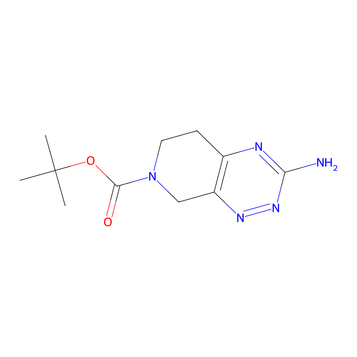 7-Boc-5,6,7,8-tetrahydro-pyrido[4,3-e][1,2,4]triazin-3-ylamine molecular structure, CAS 1430839-88-5
