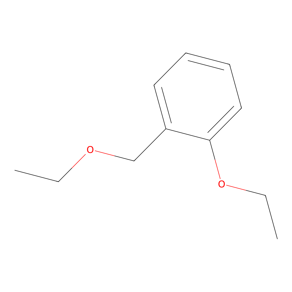Benzene, 1-ethoxy-2-(ethoxymethyl)- molecular structure, CAS 143084-72-4