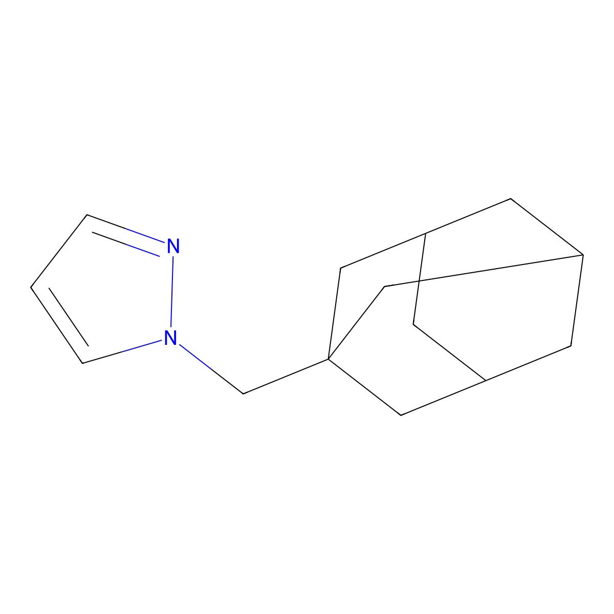 1-(Adamantan-1-ylmethyl)-1H-pyrazole molecular structure, CAS 1430845-67-2