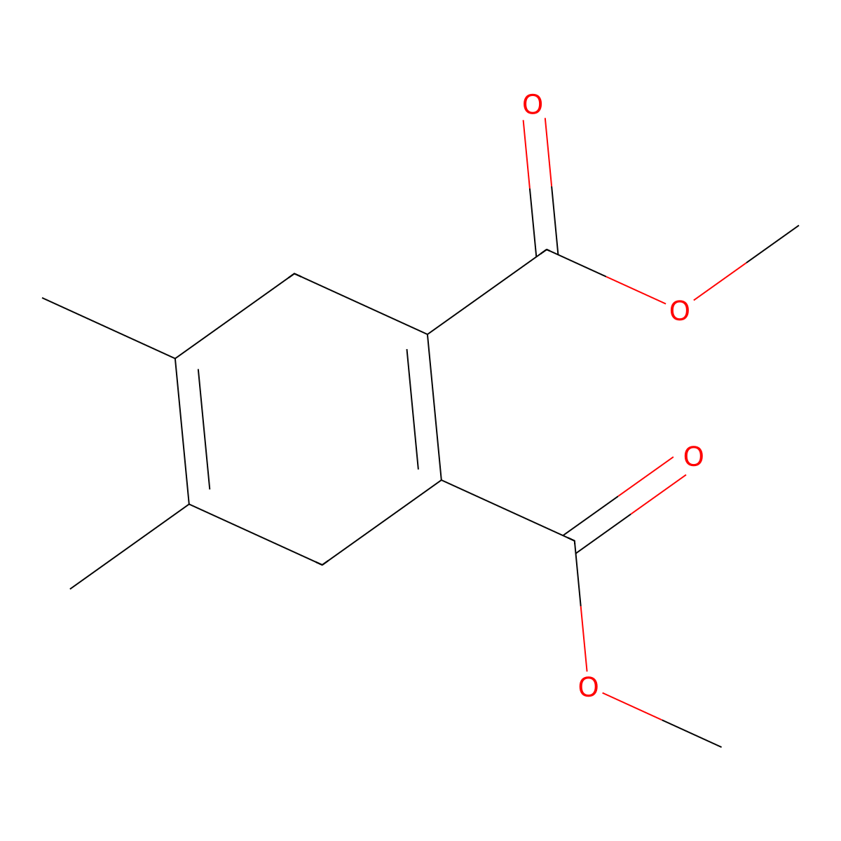 Dimethyl 4,5-dimethyl-1,4-cyclohexadiene-1,2-dicarboxylate molecular structure, CAS 14309-24-1