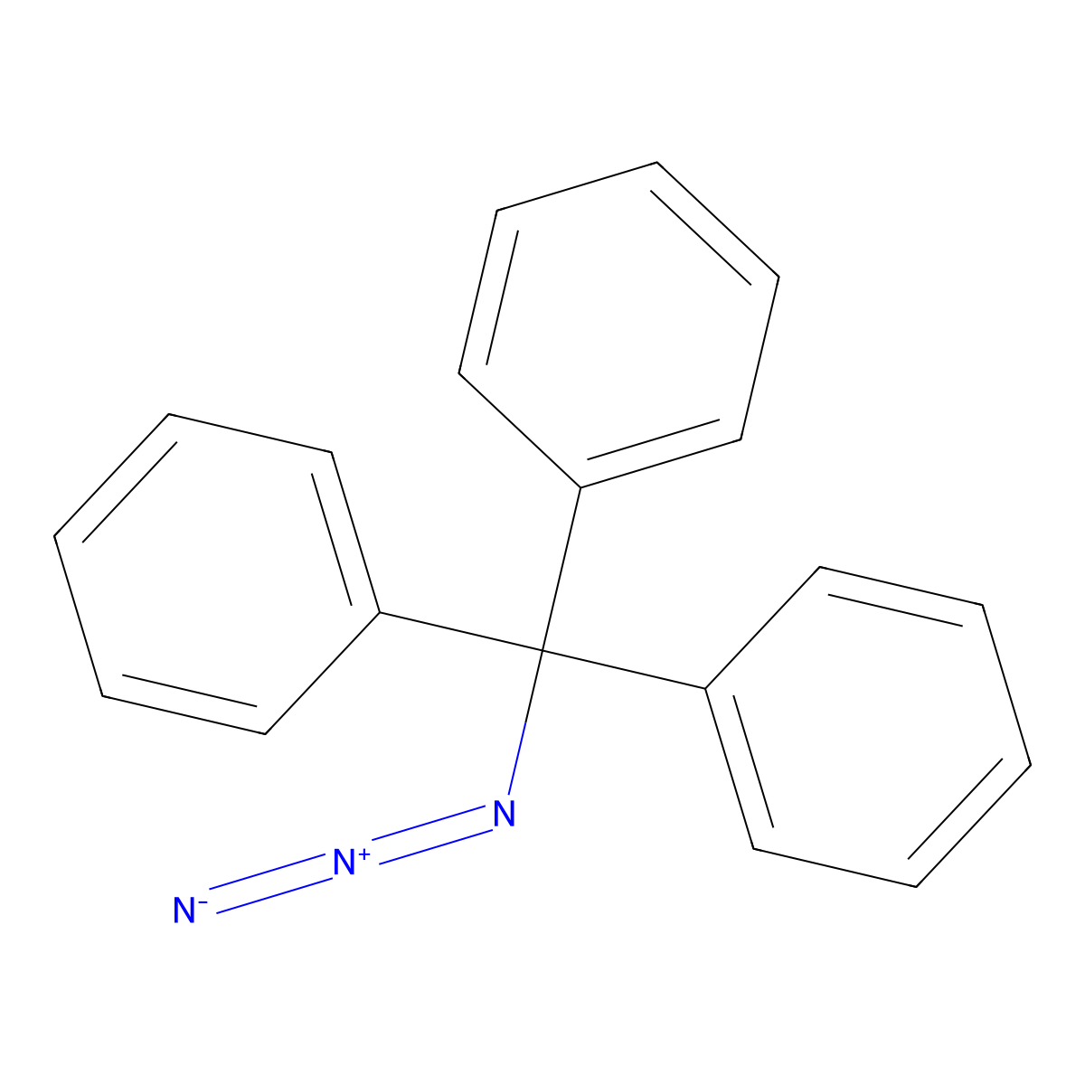 Benzene, 1,1',1''-(azidomethylidyne)tris- molecular structure, CAS 14309-25-2