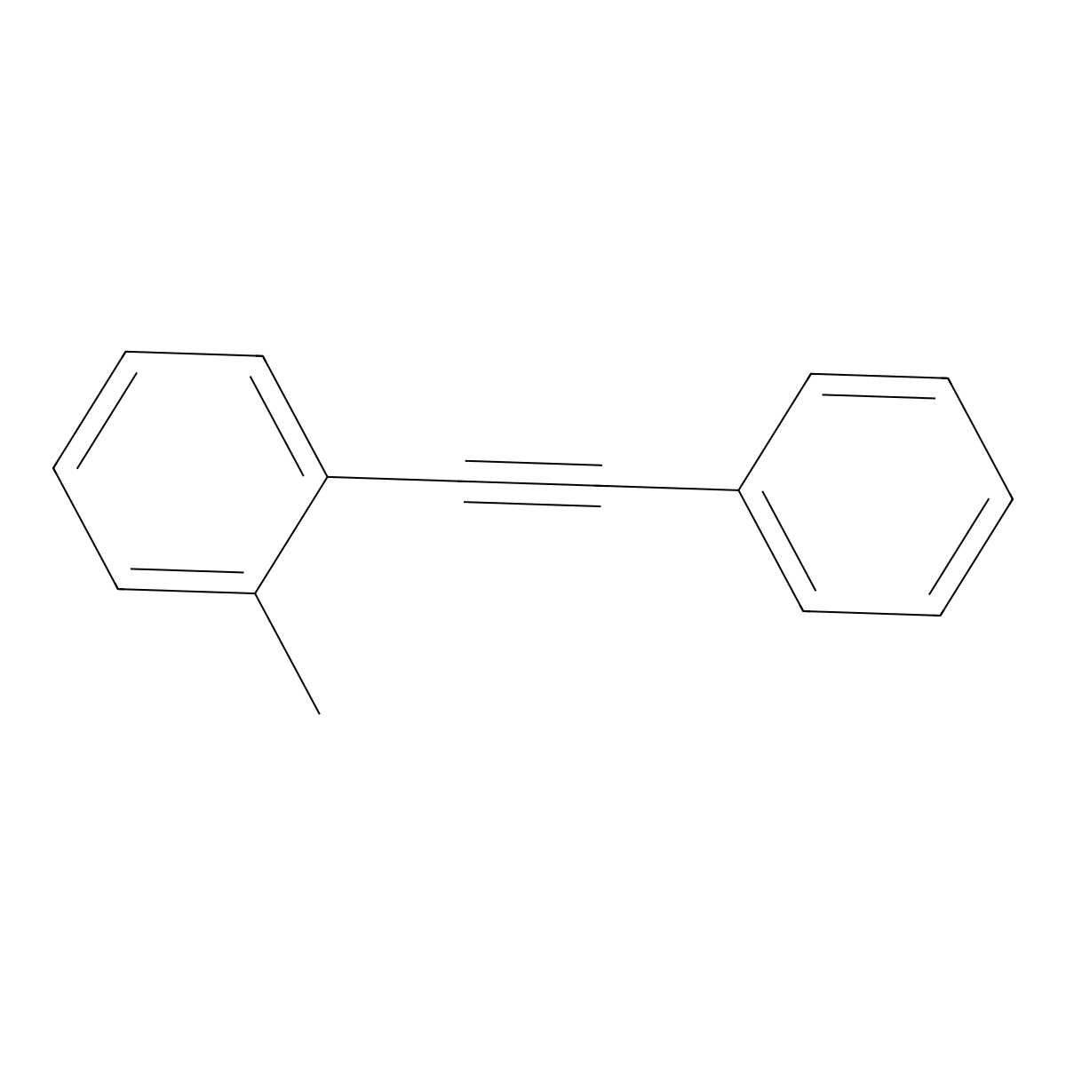 1-Methyl-2-(2-phenylethynyl)benzene molecular structure, CAS 14309-60-5