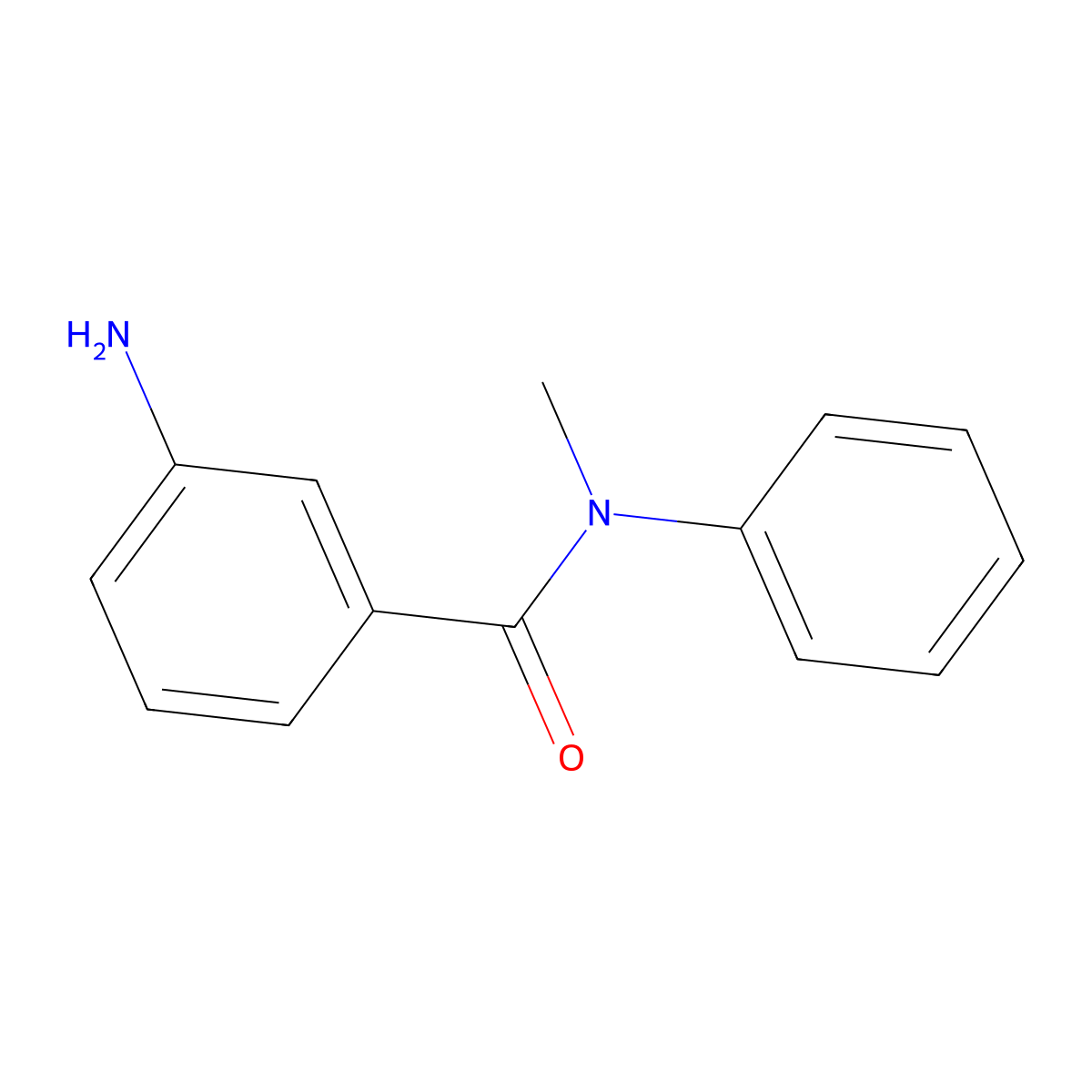 3-amino-N-methyl-N-phenylbenzamide molecular structure, CAS 14309-78-5