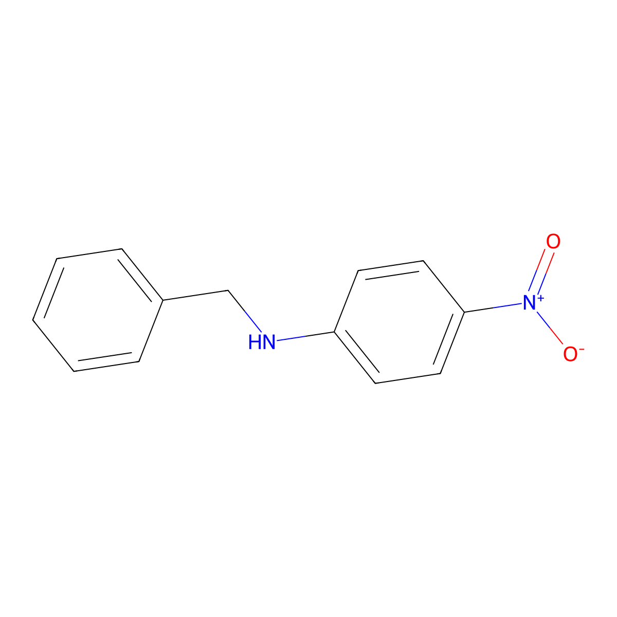 N-benzyl-4-nitroaniline molecular structure, CAS 14309-92-3