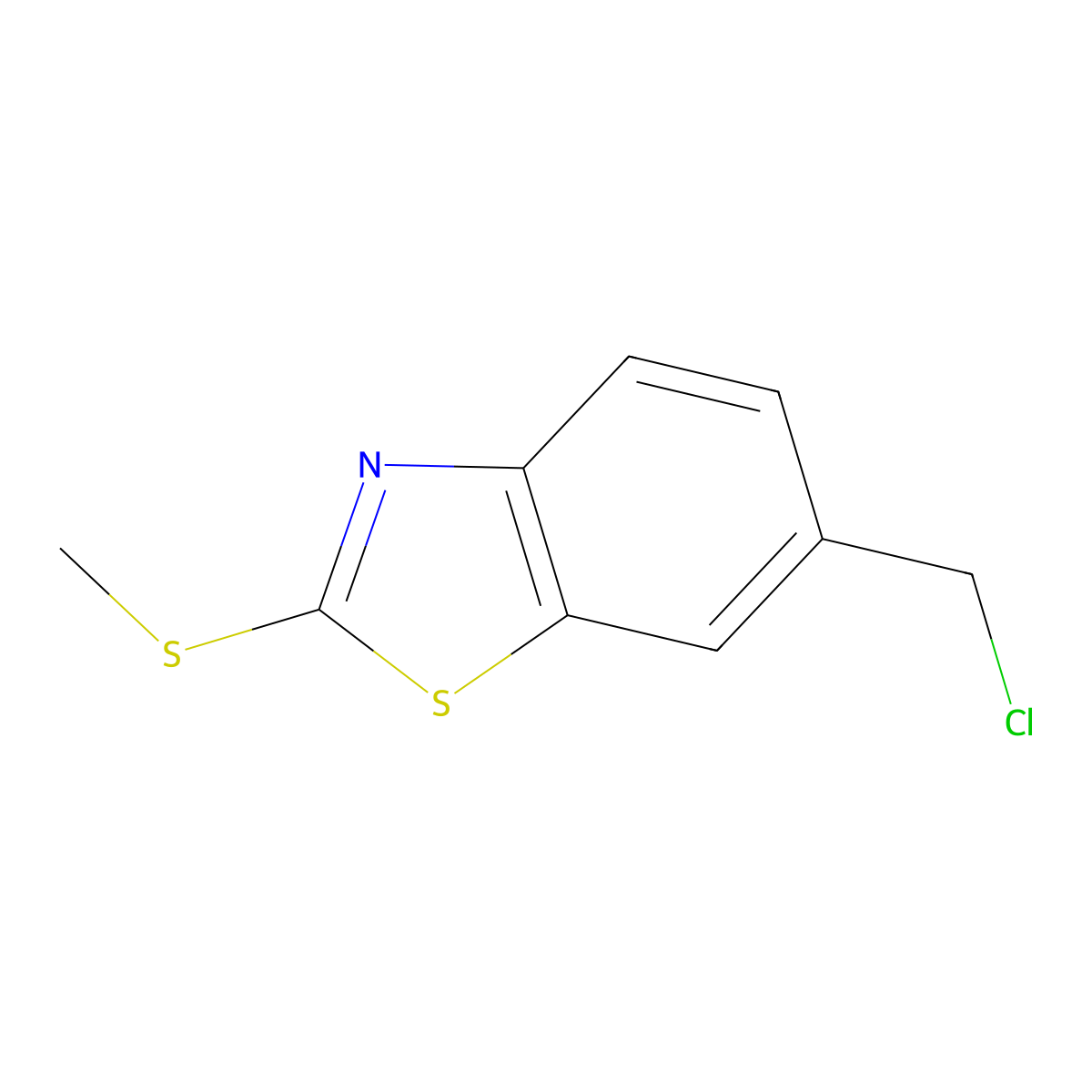 6-(Chloromethyl)-2-(methylthio)benzo[d]thiazole molecular structure, CAS 1430932-52-7