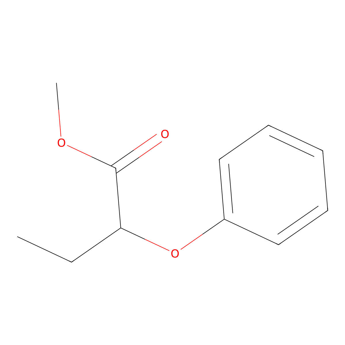 Methyl 2-phenoxybutyrate molecular structure, CAS 143094-66-0