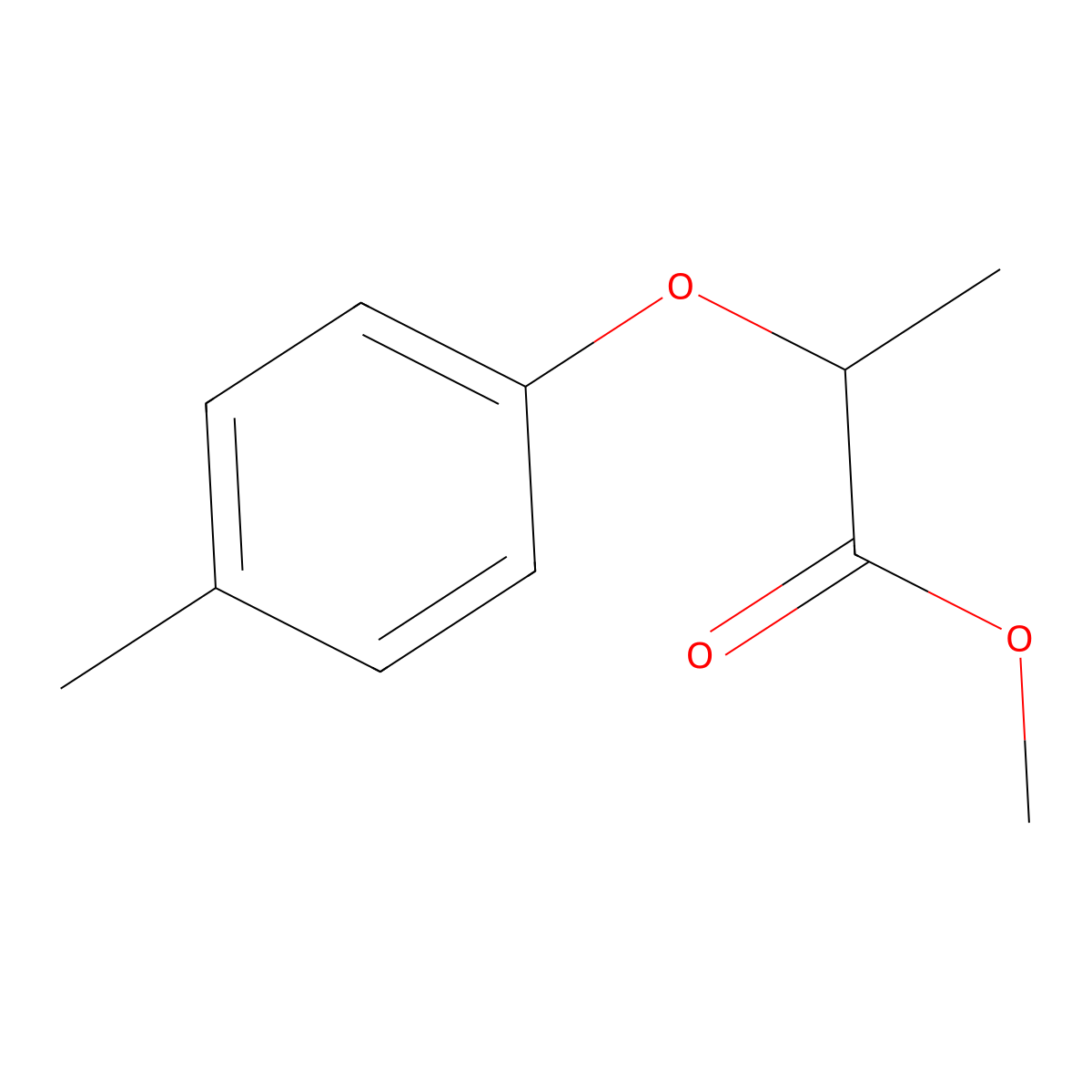 Methyl 2-(4-methylphenoxy)propanoate molecular structure, CAS 143094-67-1