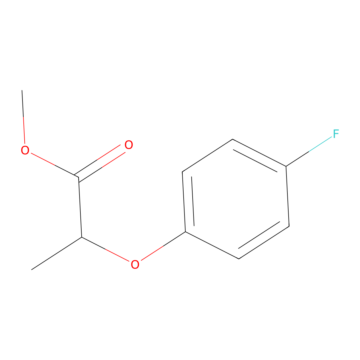 Methyl 2-(4-fluorophenoxy)propanoate molecular structure, CAS 143094-69-3