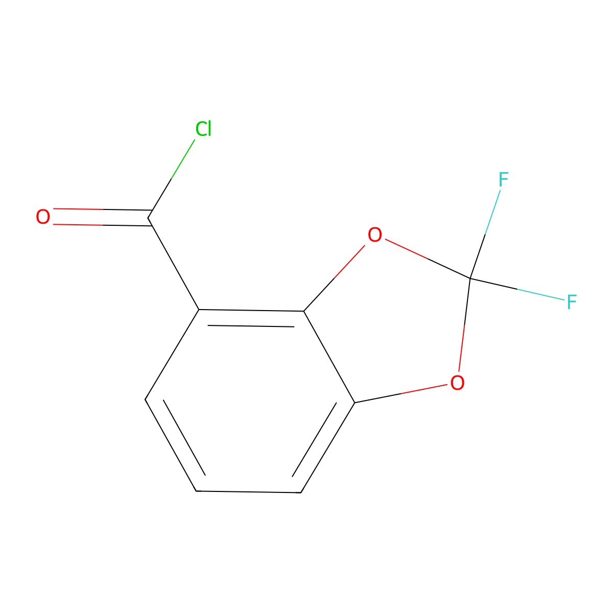 2,2-Difluoro-1,3-benzodioxole-4-carbonyl chloride molecular structure, CAS 143096-86-0