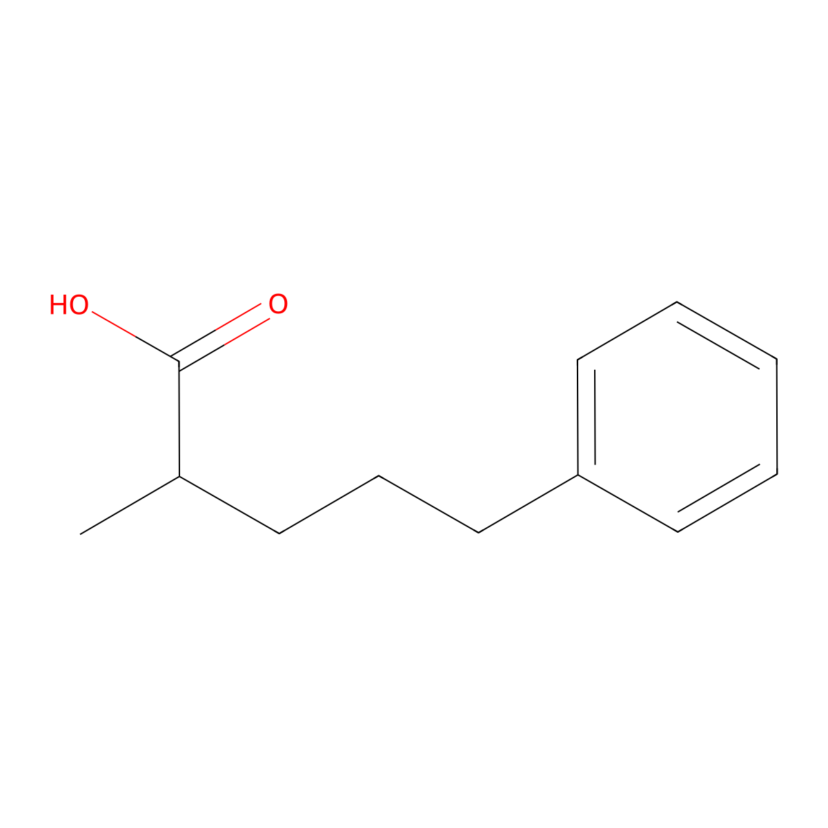 2-Methyl-5-phenylpentanoic acid molecular structure, CAS 143097-60-3
