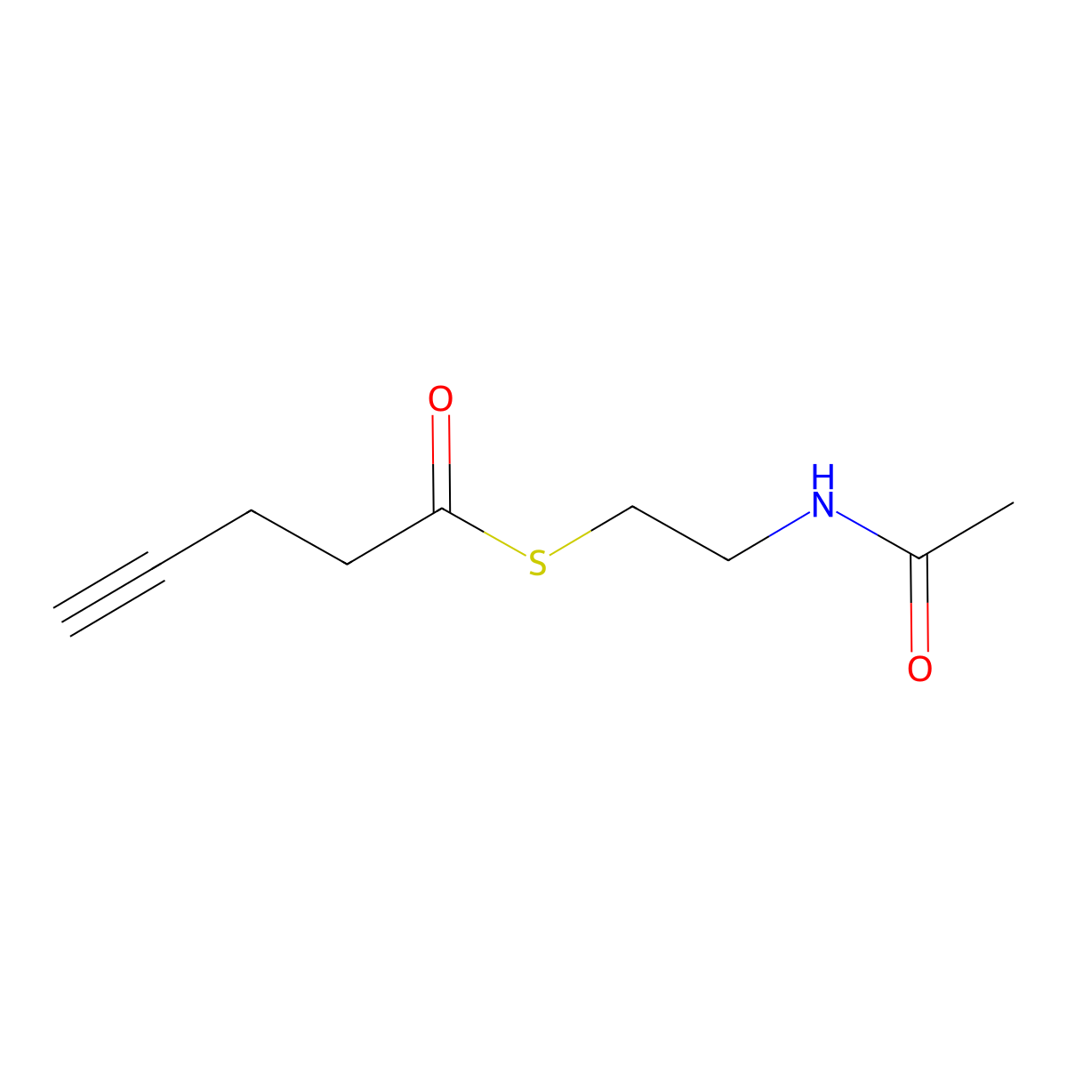 N-[2-(pent-4-ynoylsulfanyl)ethyl]acetamide molecular structure, CAS 1431016-49-7