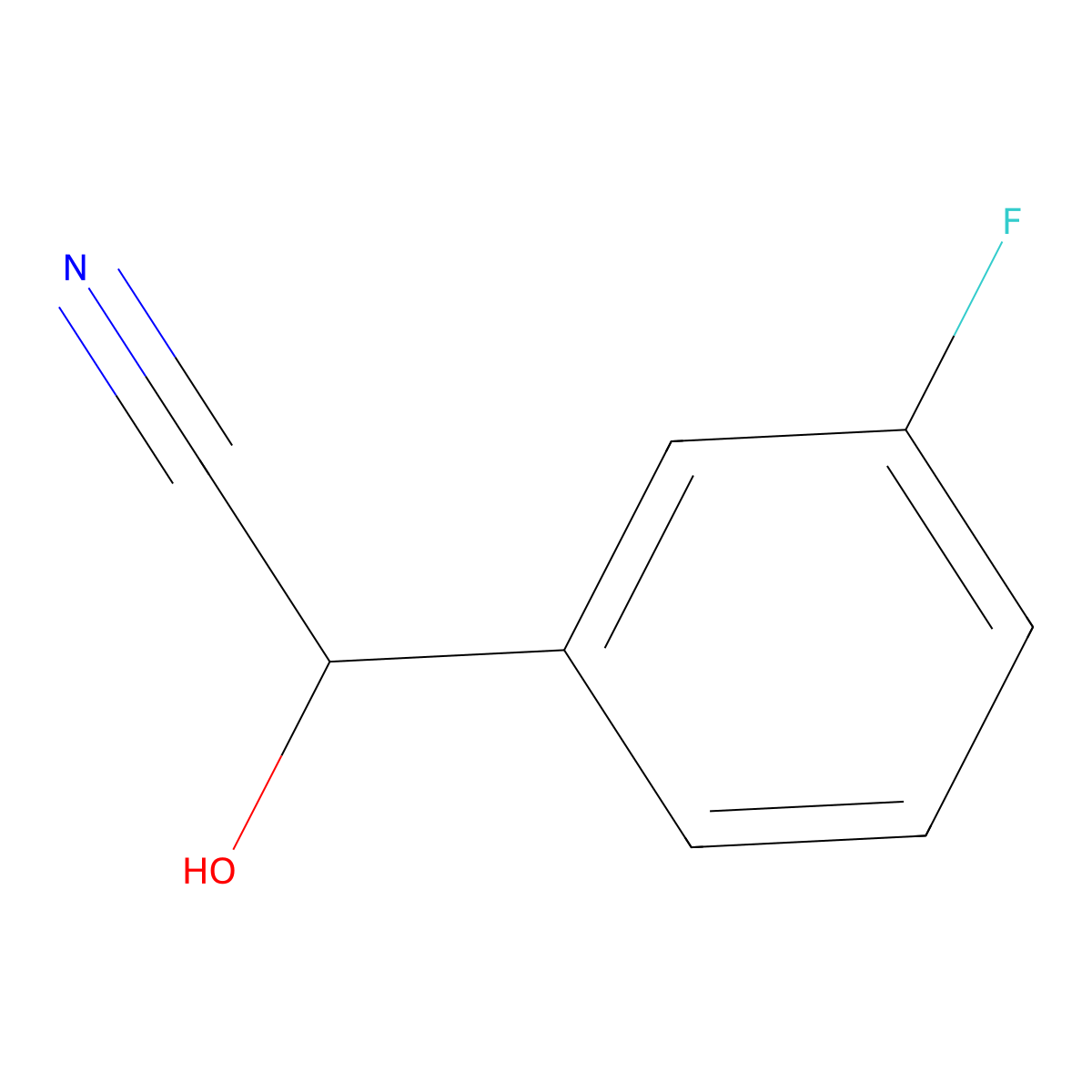 2-(3-Fluorophenyl)-2-hydroxyacetonitrile molecular structure, CAS 143103-67-7