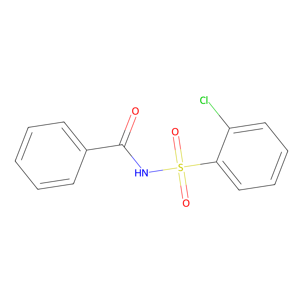 Benzamide, N-[(2-chlorophenyl)sulfonyl]- molecular structure, CAS 143105-07-1