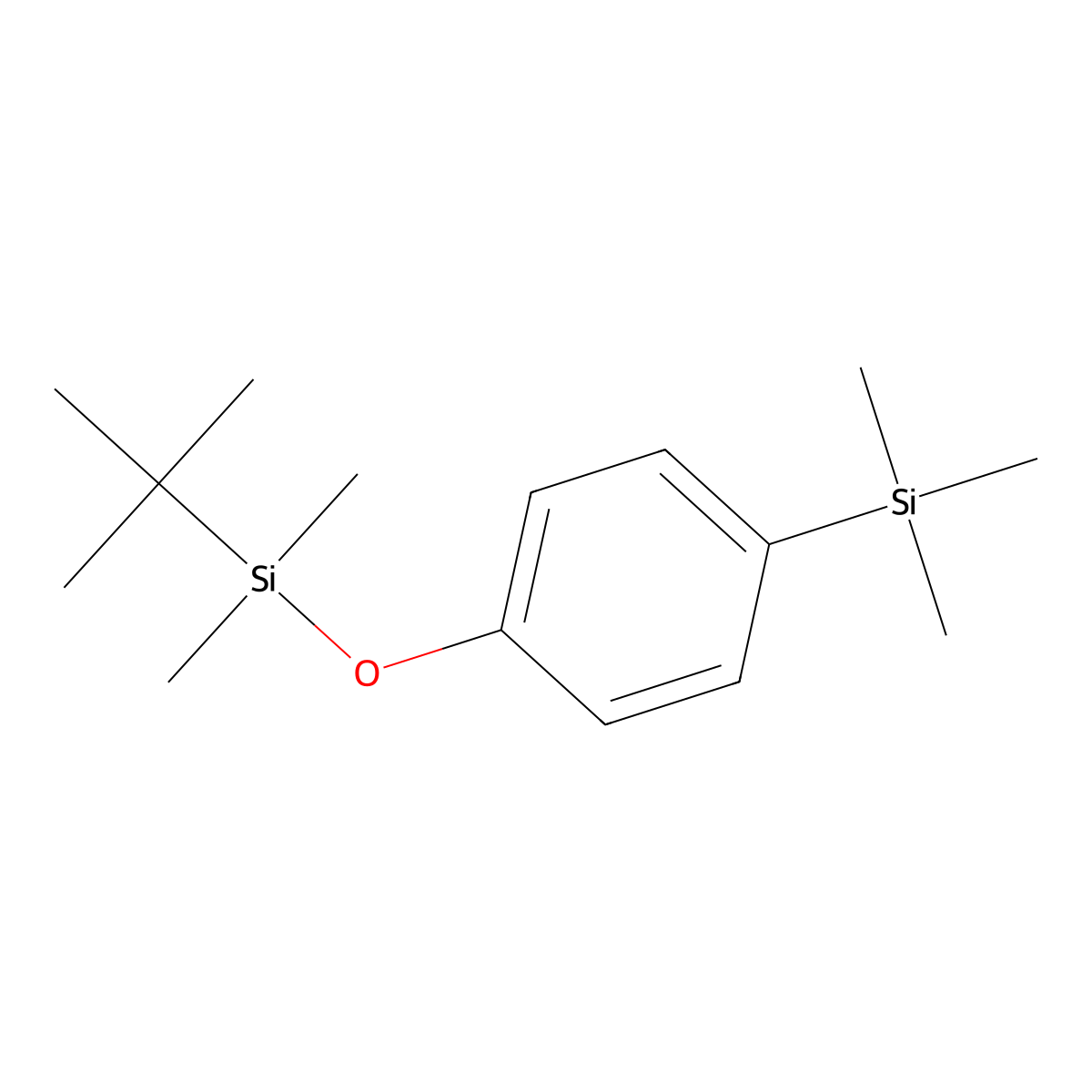 Silane, [4-[[(1,1-dimethylethyl)dimethylsilyl]oxy]phenyl]trimethyl- molecular structure, CAS 143106-12-1