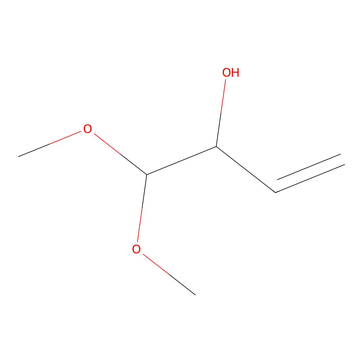 1,1-Dimethoxybut-3-en-2-ol molecular structure, CAS 143106-76-7