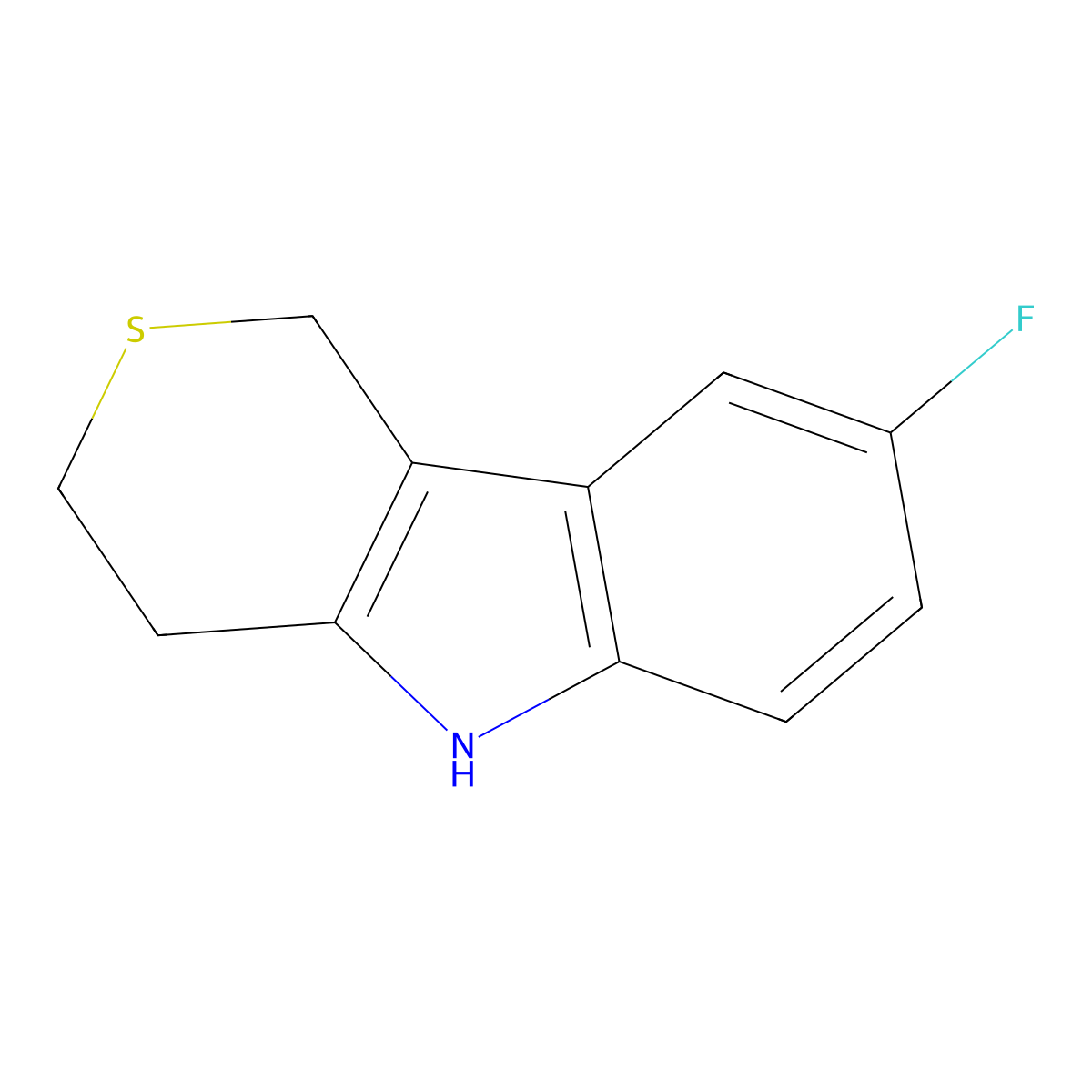 8-Fluoro-1,3,4,5-tetrahydrothiopyrano[4,3-b]indole molecular structure, CAS 1431081-10-5