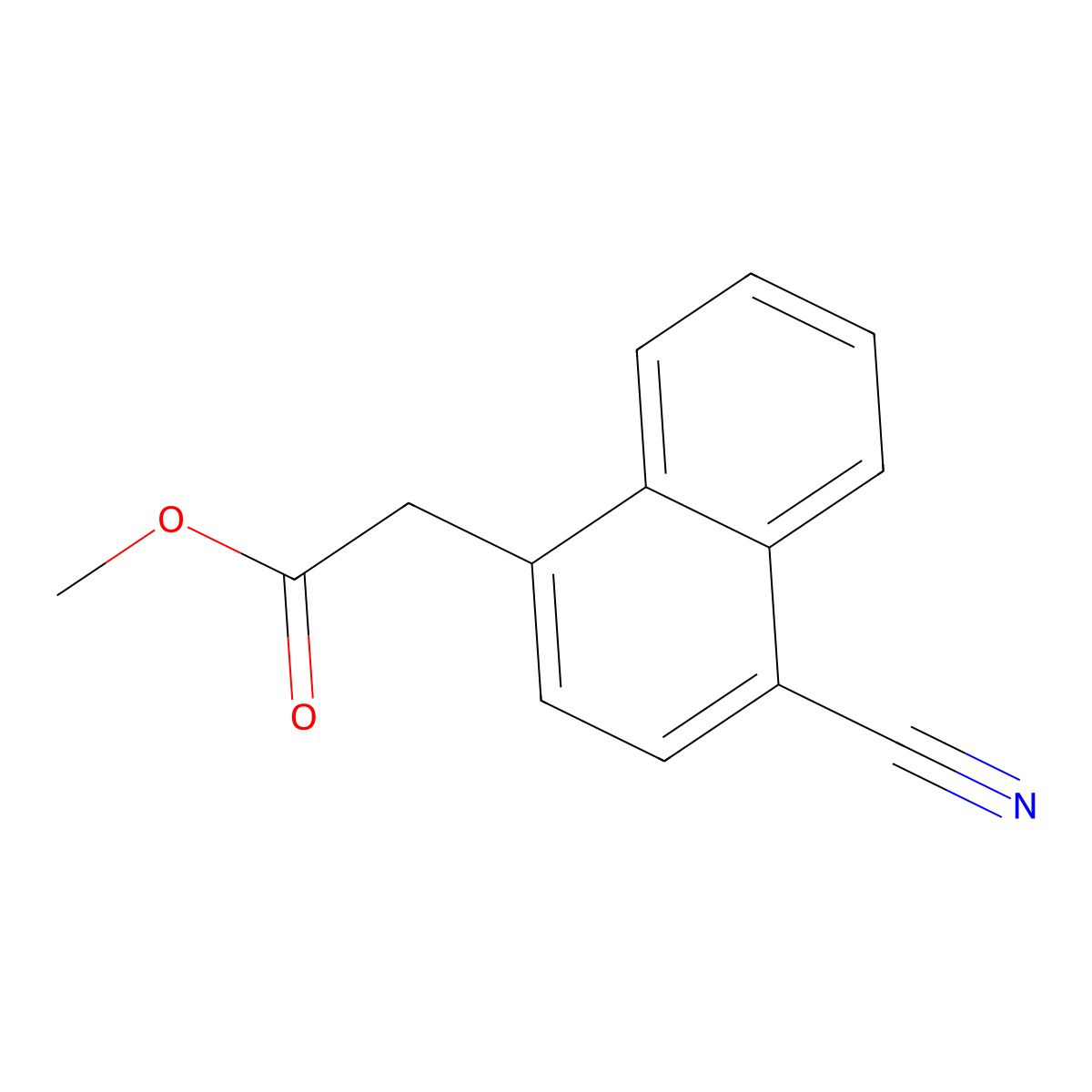 Methyl 2-(4-cyanonaphthalen-1-yl)acetate molecular structure, CAS 14311-32-1