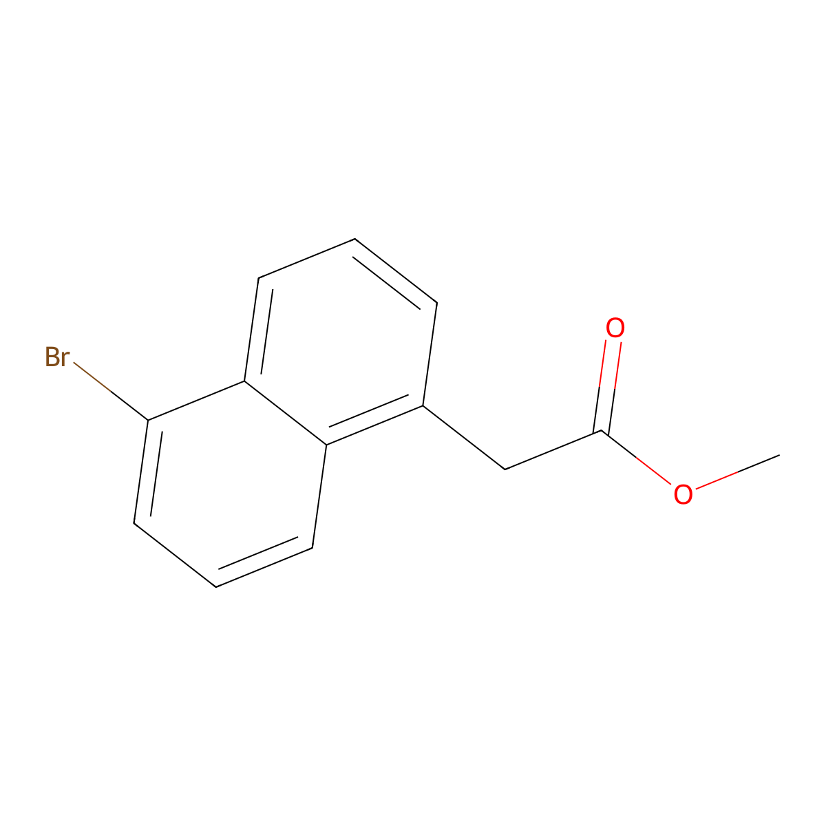 Methyl 2-(5-bromonaphthalen-1-yl)acetate molecular structure, CAS 14311-35-4