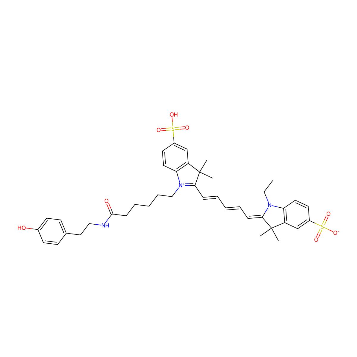 Cyanine 5 Tyramide molecular structure, CAS 1431148-26-3