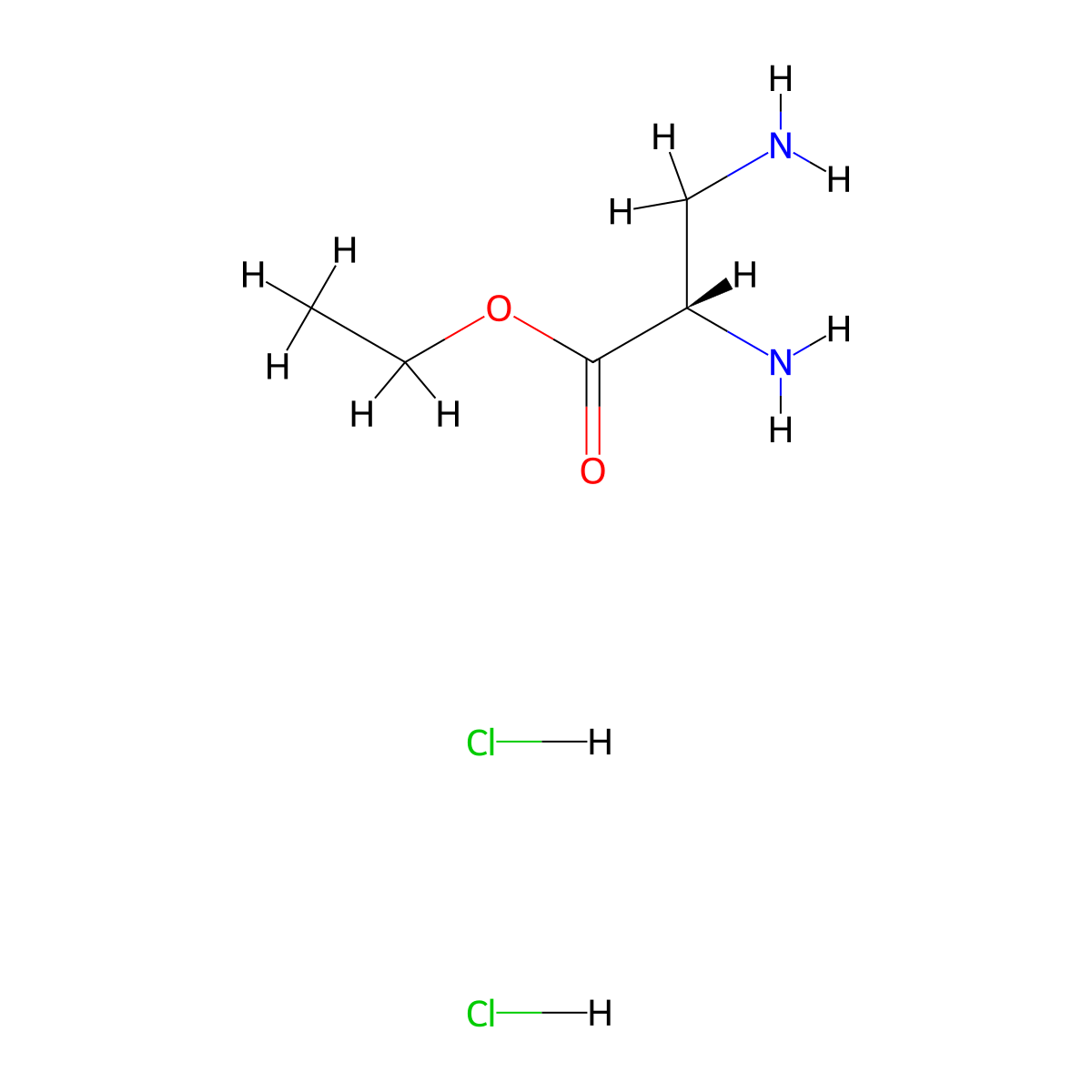 Ethyl (2S)-2,3-diaminopropanoate dihydrochloride molecular structure, CAS 143119-70-4