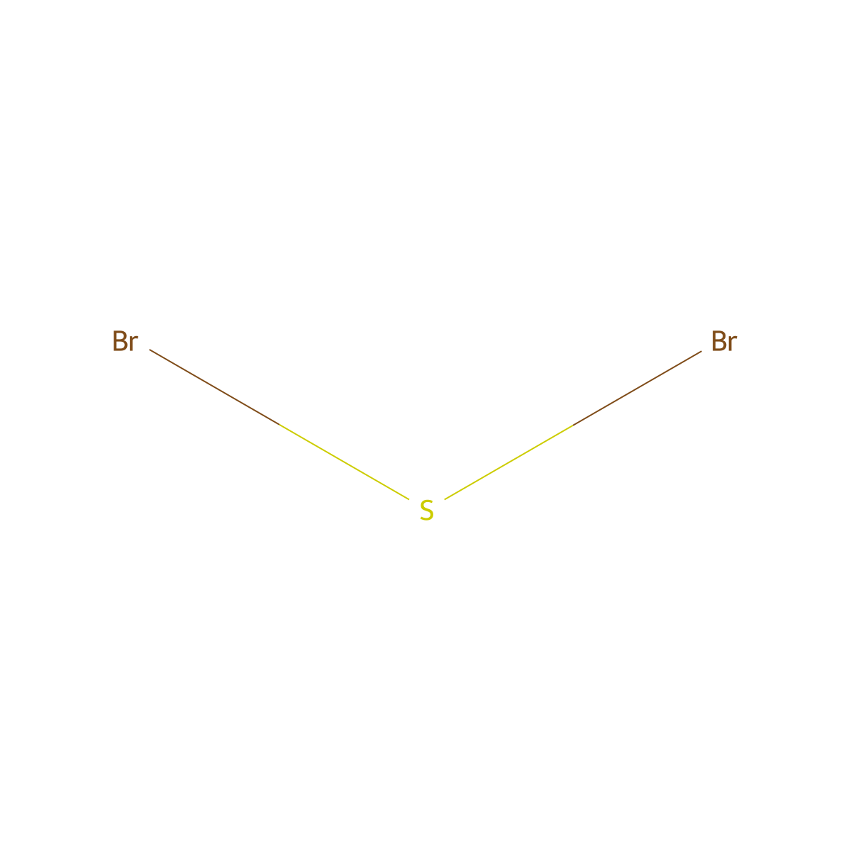 Sulfur bromide (SBr2) molecular structure, CAS 14312-20-0