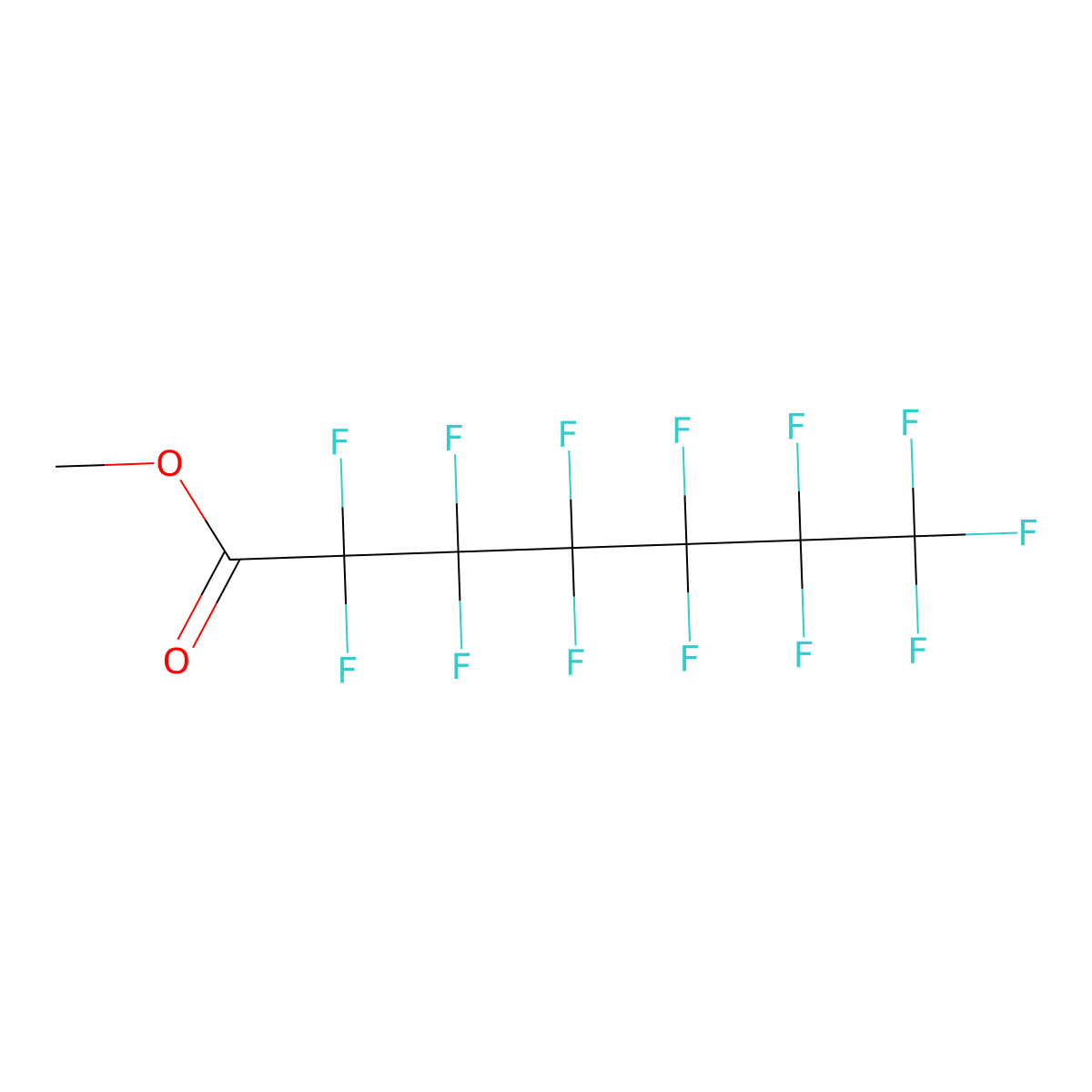 Methyl perfluoroheptanoate molecular structure, CAS 14312-89-1
