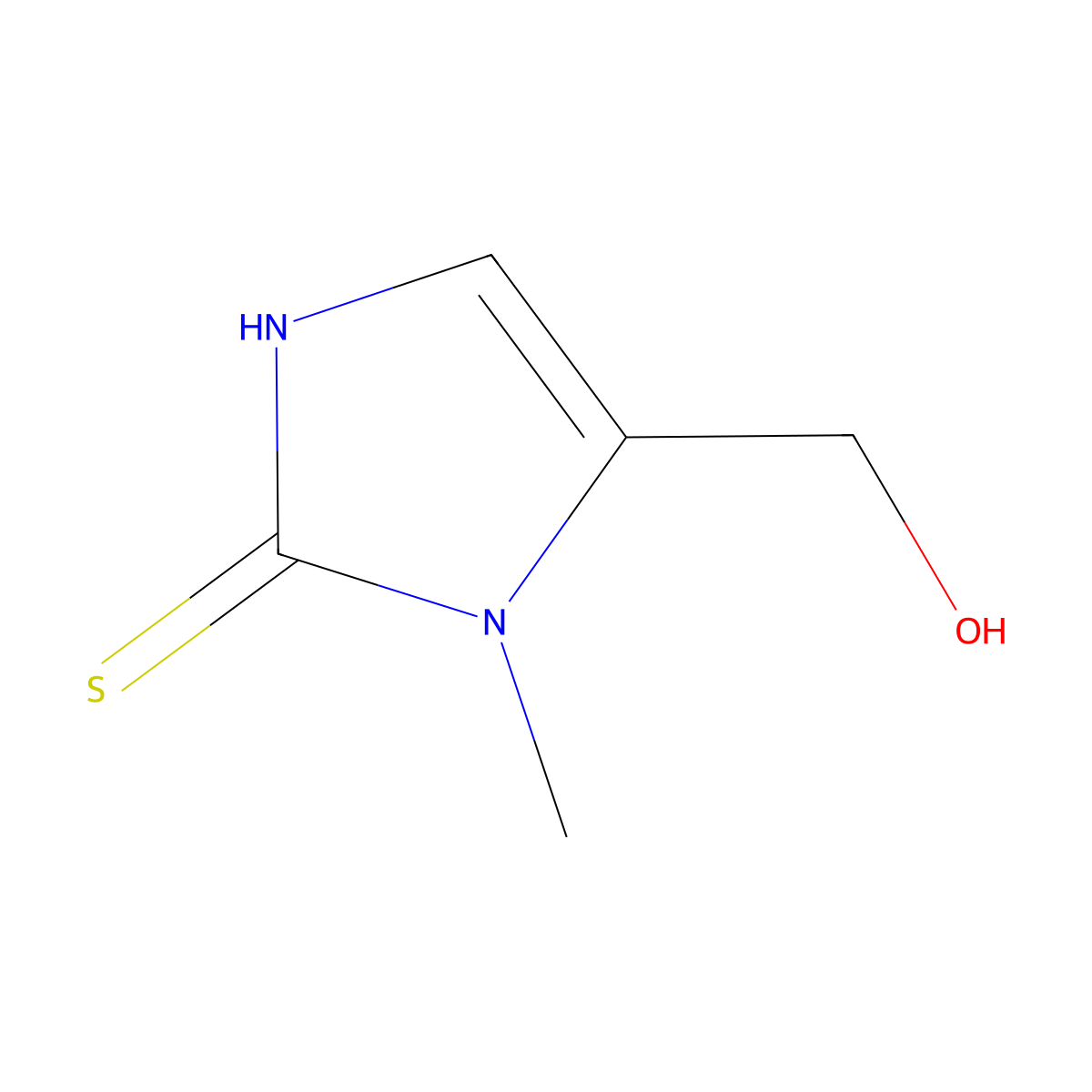 5-(Hydroxymethyl)-1-methyl-1,3-dihydro-2H-imidazole-2-thione molecular structure, CAS 143122-18-3