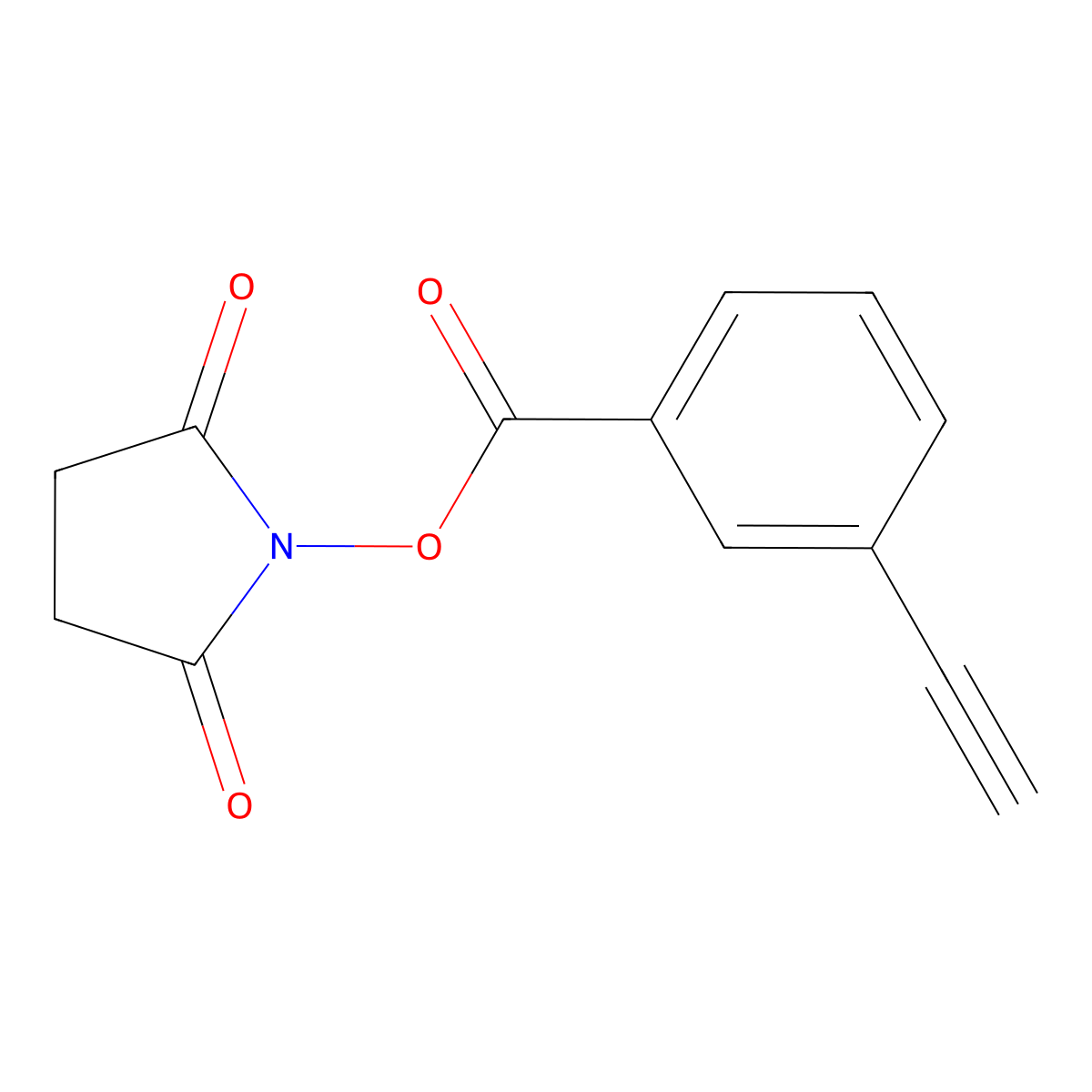 2,5-Dioxopyrrolidin-1-yl 3-ethynylbenzoate molecular structure, CAS 1431221-81-6