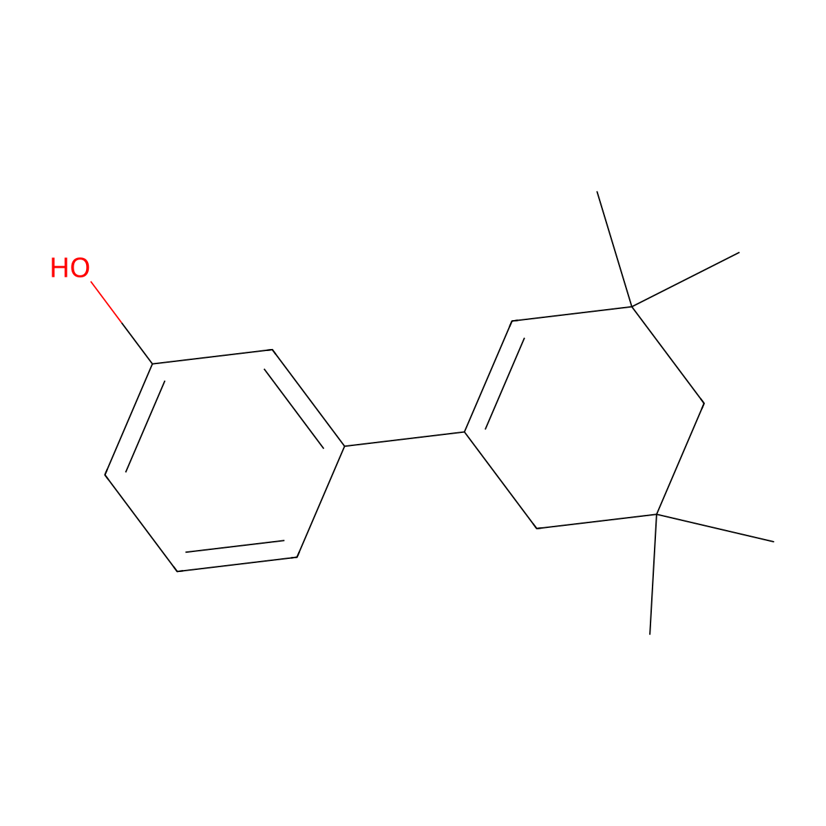 3',3',5',5'-Tetramethyl-2',3',4',5'-tetrahydro[1,1'-biphenyl]-3-ol molecular structure, CAS 143125-92-2