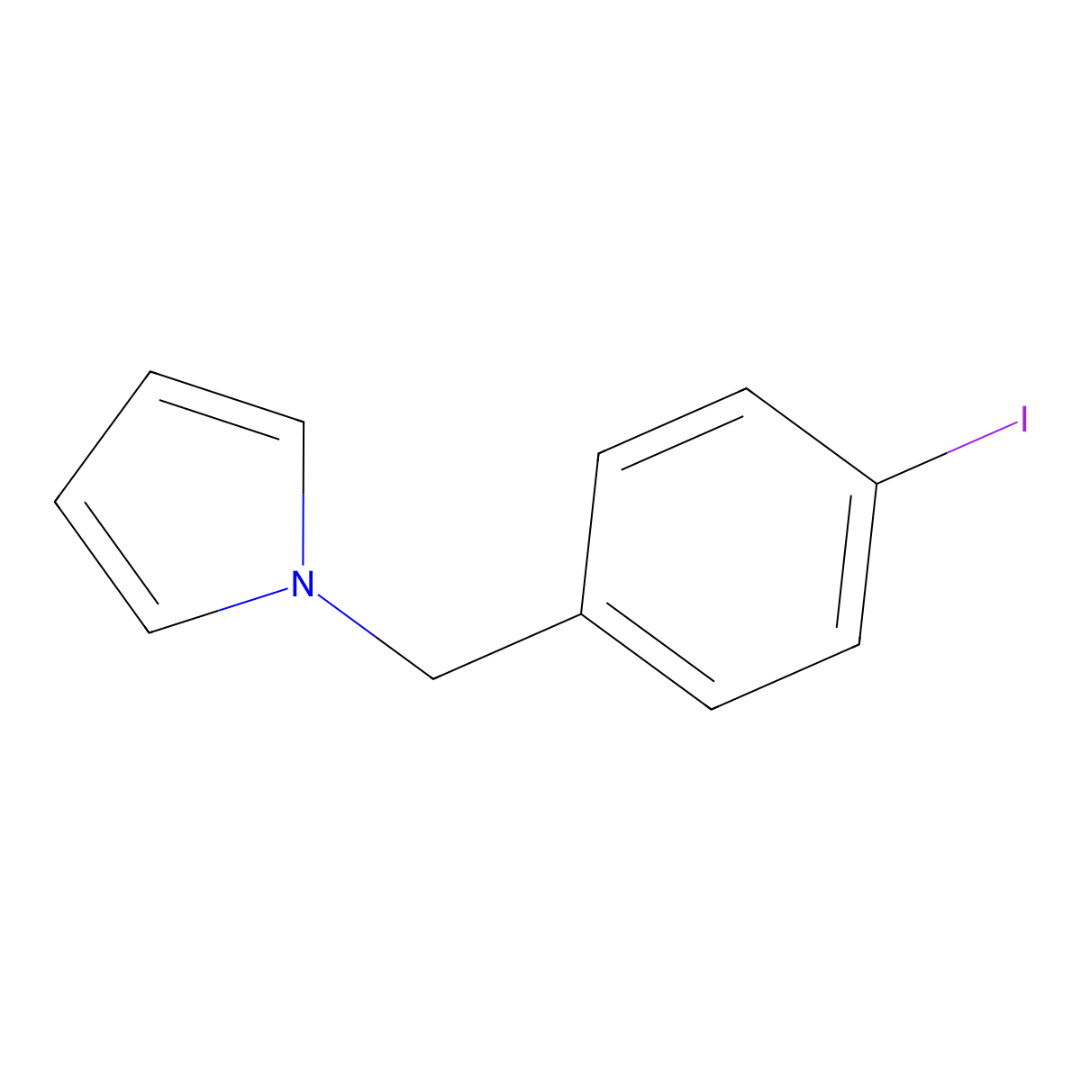 1-[(4-Iodophenyl)methyl]-1H-pyrrole molecular structure, CAS 143128-29-4