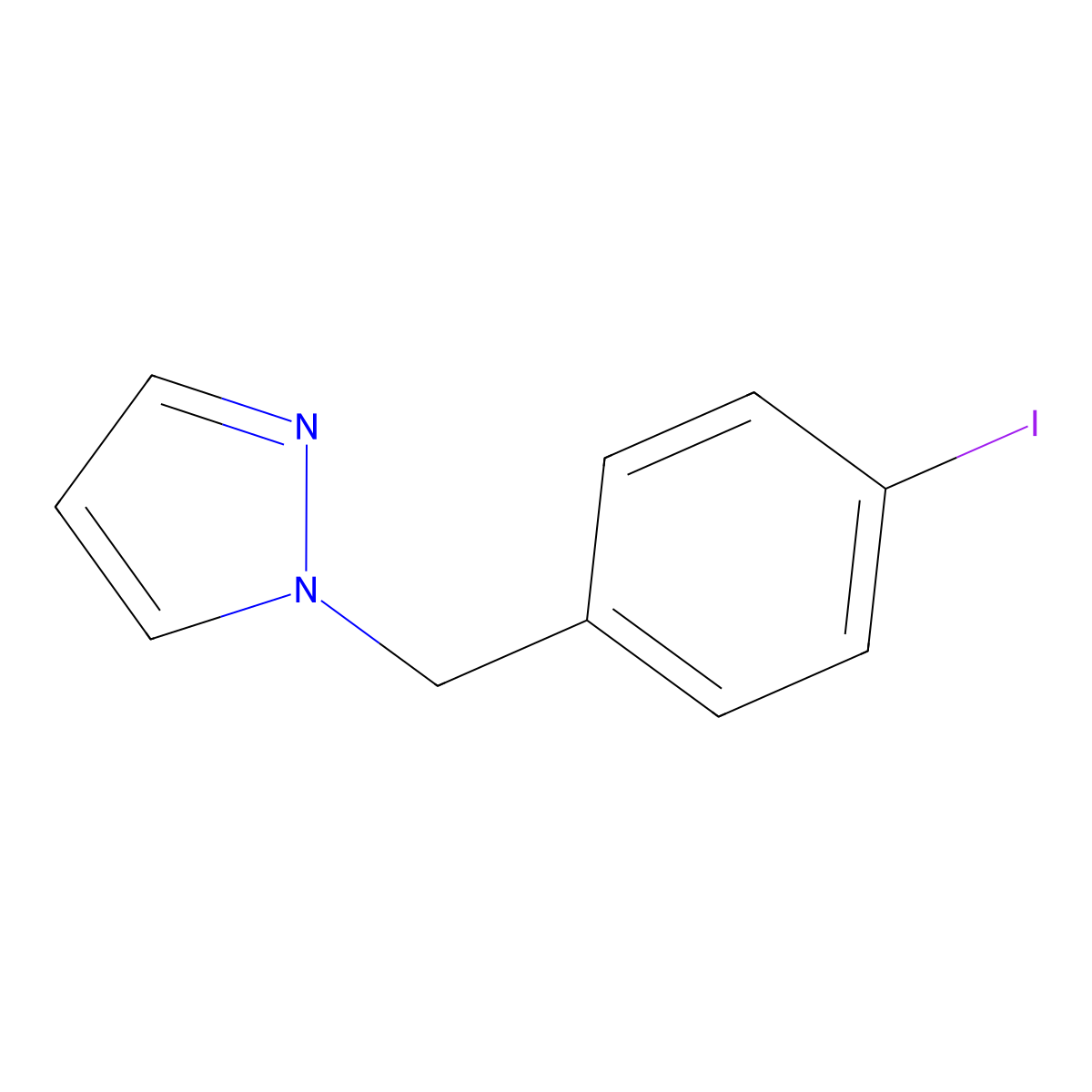 1-(4-Iodobenzyl)-1H-pyrazole molecular structure, CAS 143128-30-7