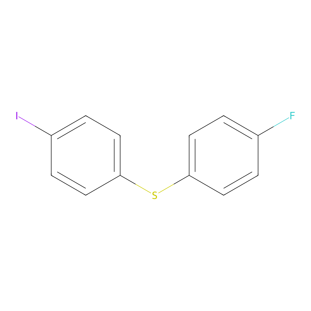 1-Fluoro-4-[(4-iodophenyl)thio]benzene molecular structure, CAS 143128-31-8