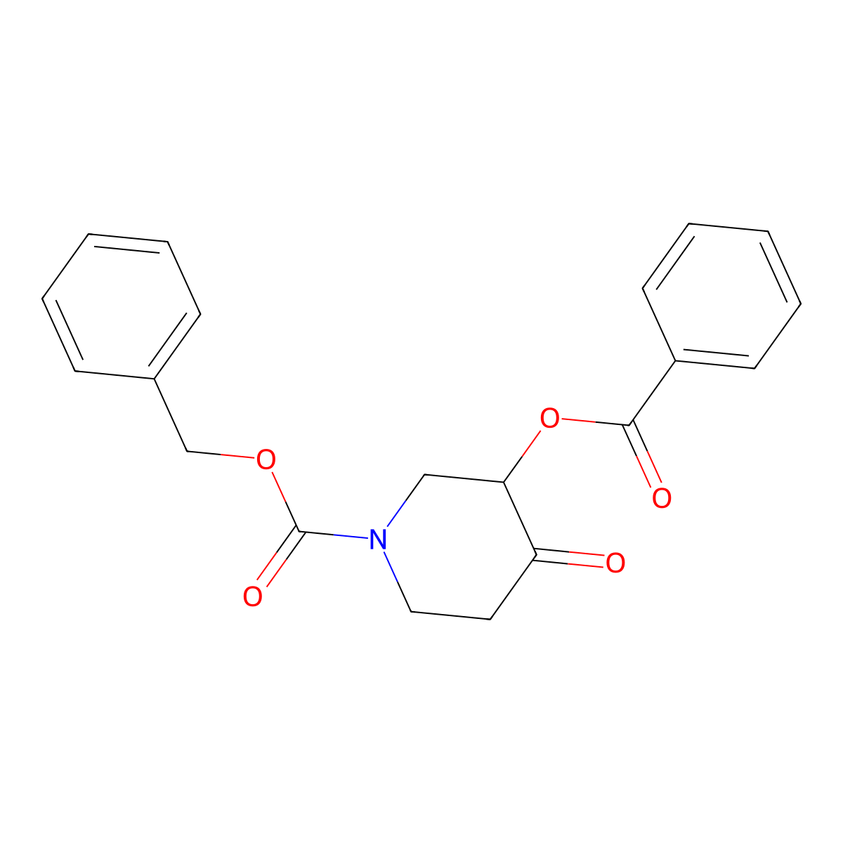 Benzyl 3-(benzoyloxy)-4-oxopiperidine-1-carboxylate molecular structure, CAS 1431285-71-0