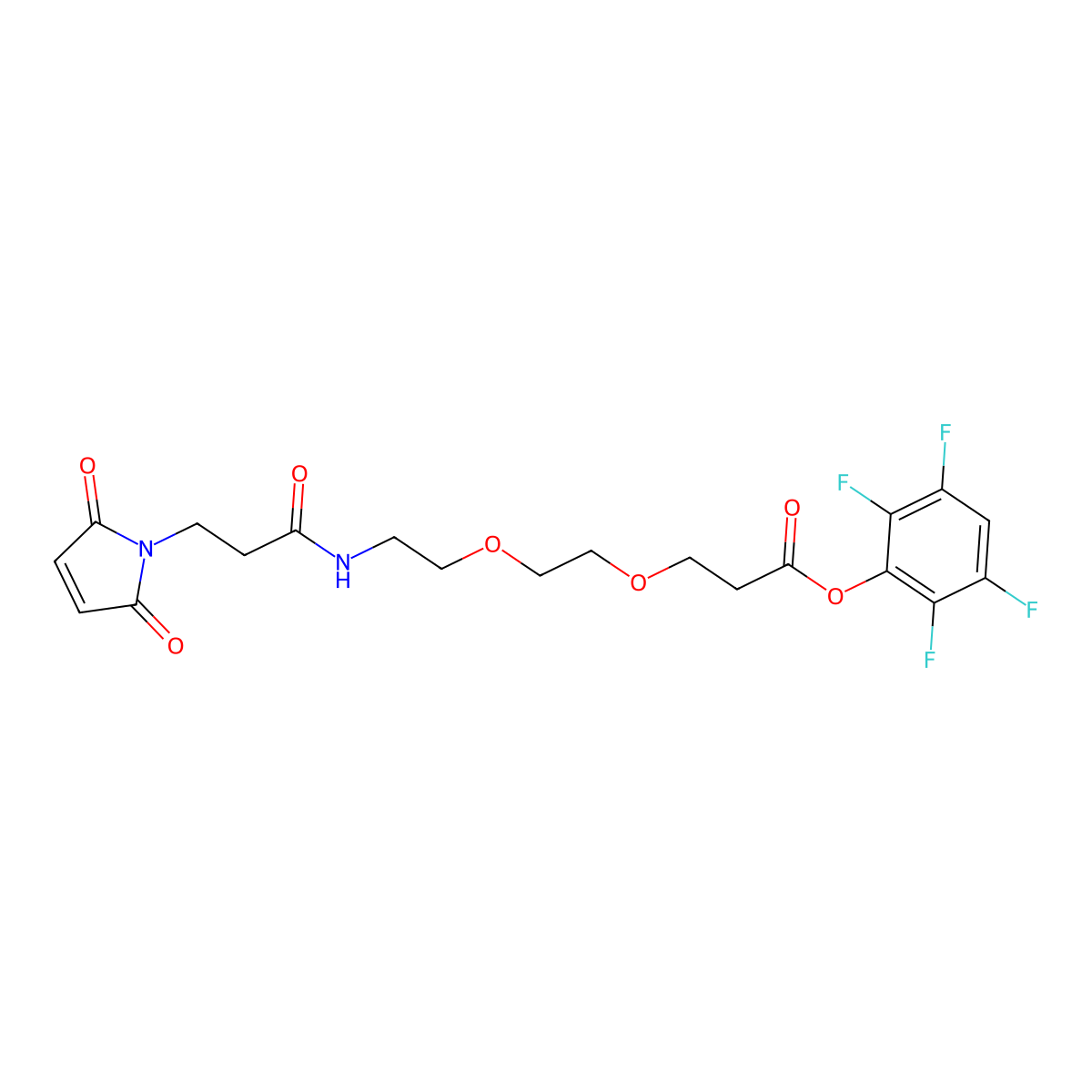 Mal-amido-PEG2-TFP ester molecular structure, CAS 1431291-44-9