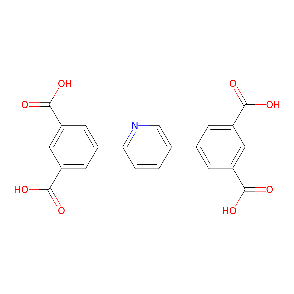 5,5'-(Pyridine-2,5-diyl)diisophthalic acid molecular structure, CAS 1431292-15-7