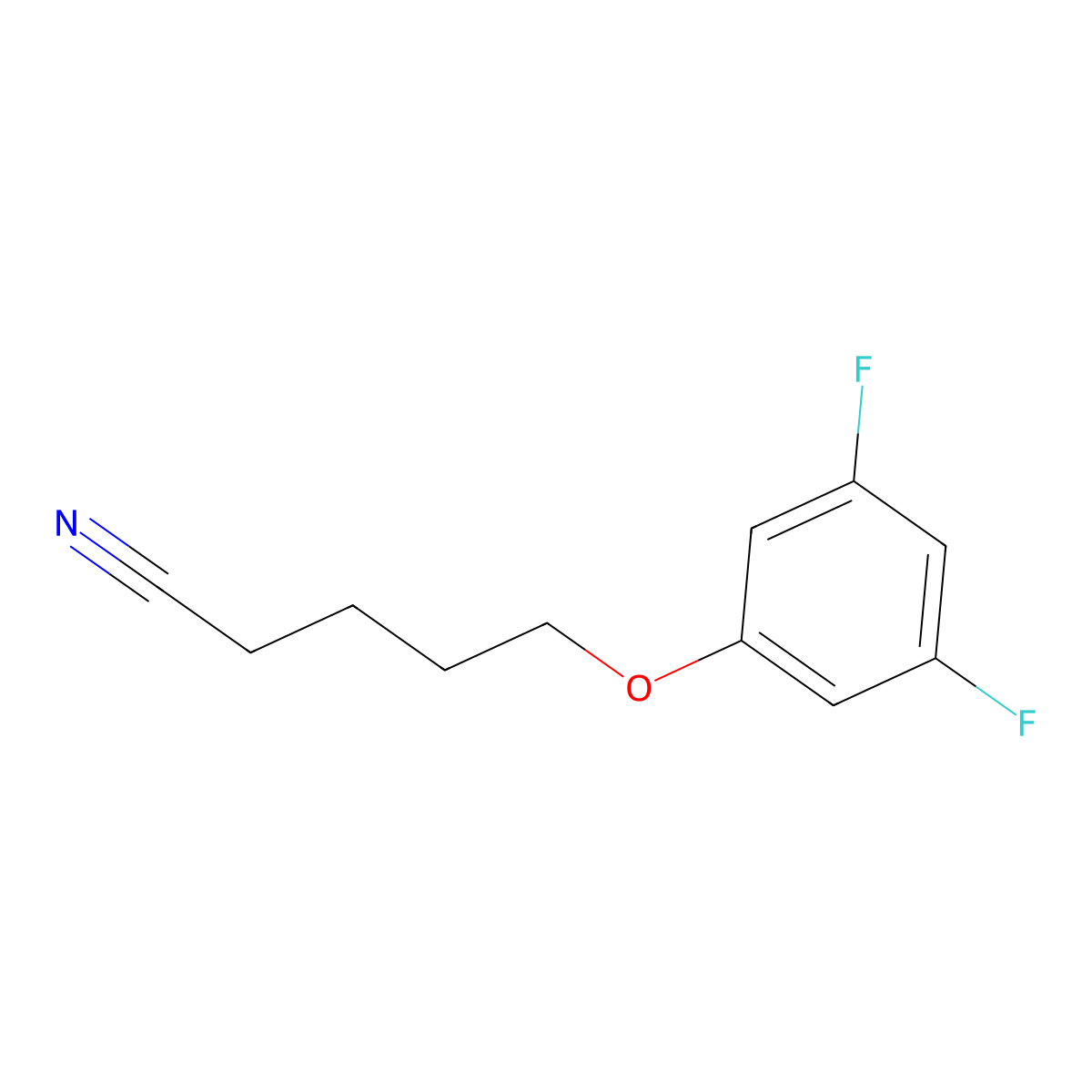 5-(3,5-Difluorophenoxy)pentanenitrile molecular structure, CAS 1431294-01-7