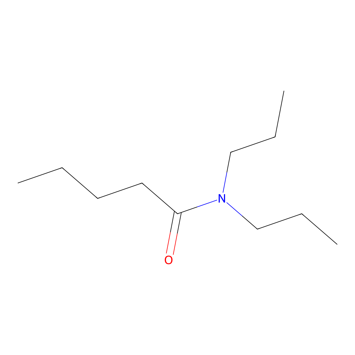 N,N-dipropylpentanamide molecular structure, CAS 14313-85-0