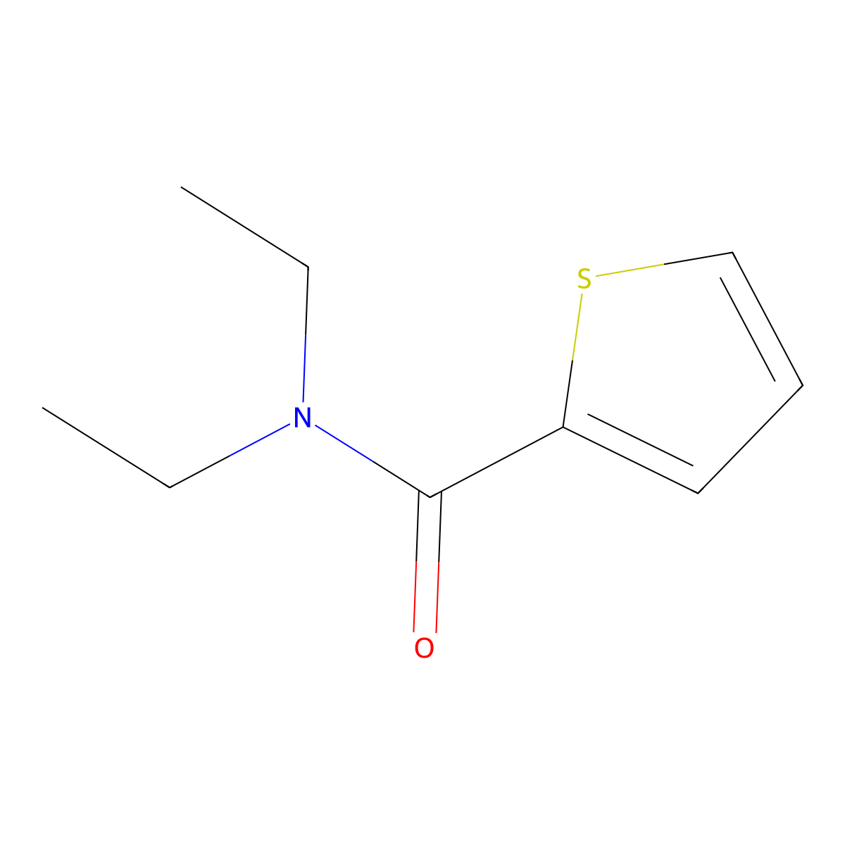 N,N-diethylthiophene-2-carboxamide molecular structure, CAS 14313-93-0