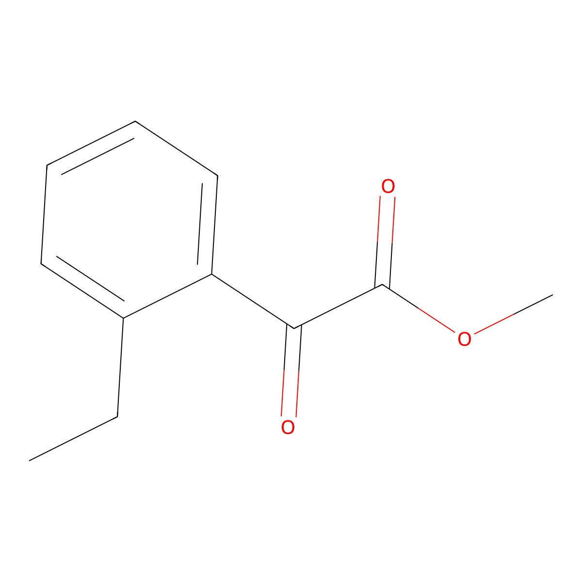 Methyl 2-ethylbenzoylformate molecular structure, CAS 143130-97-6