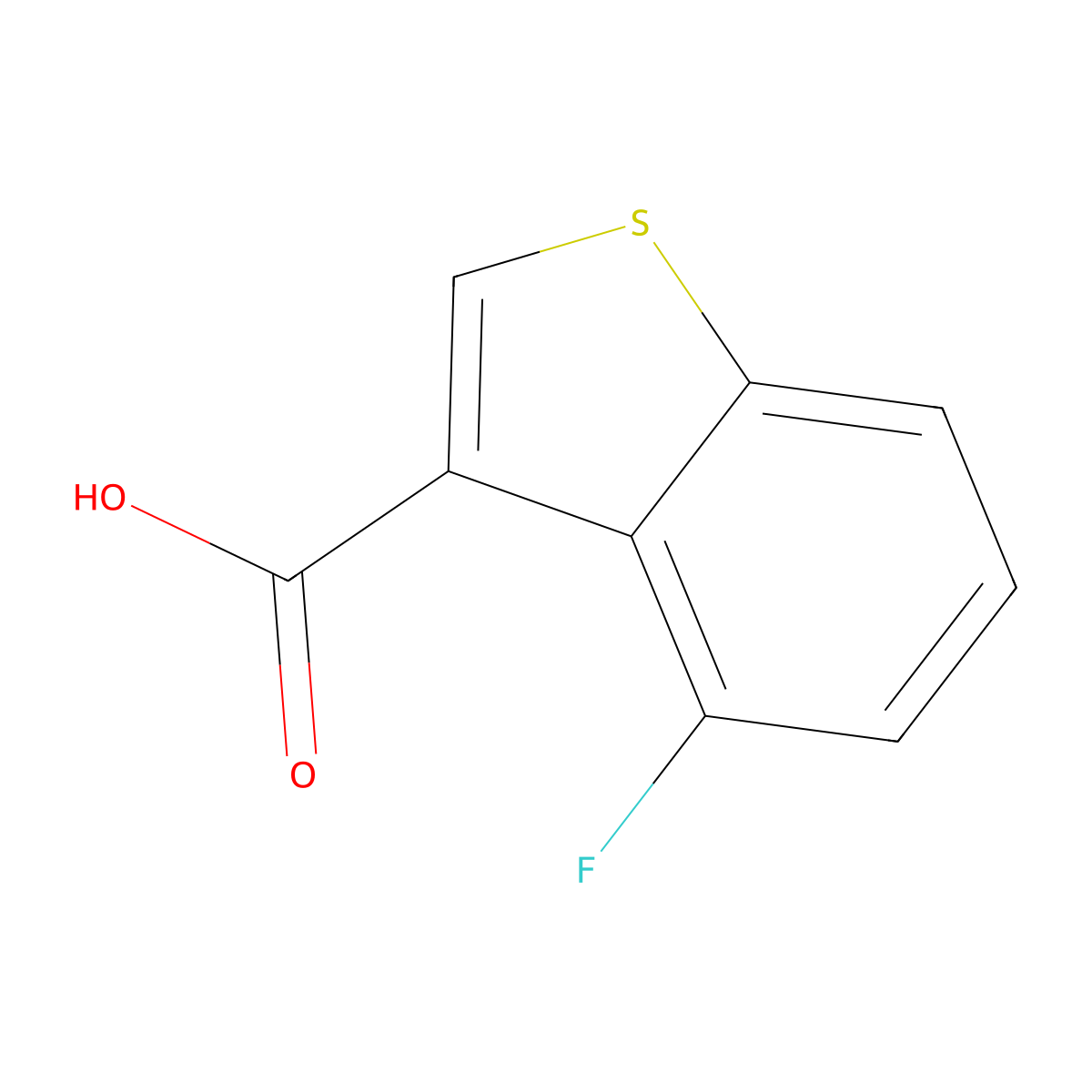 4-Fluorobenzo[b]thiophene-3-carboxylic acid molecular structure, CAS 1431308-09-6